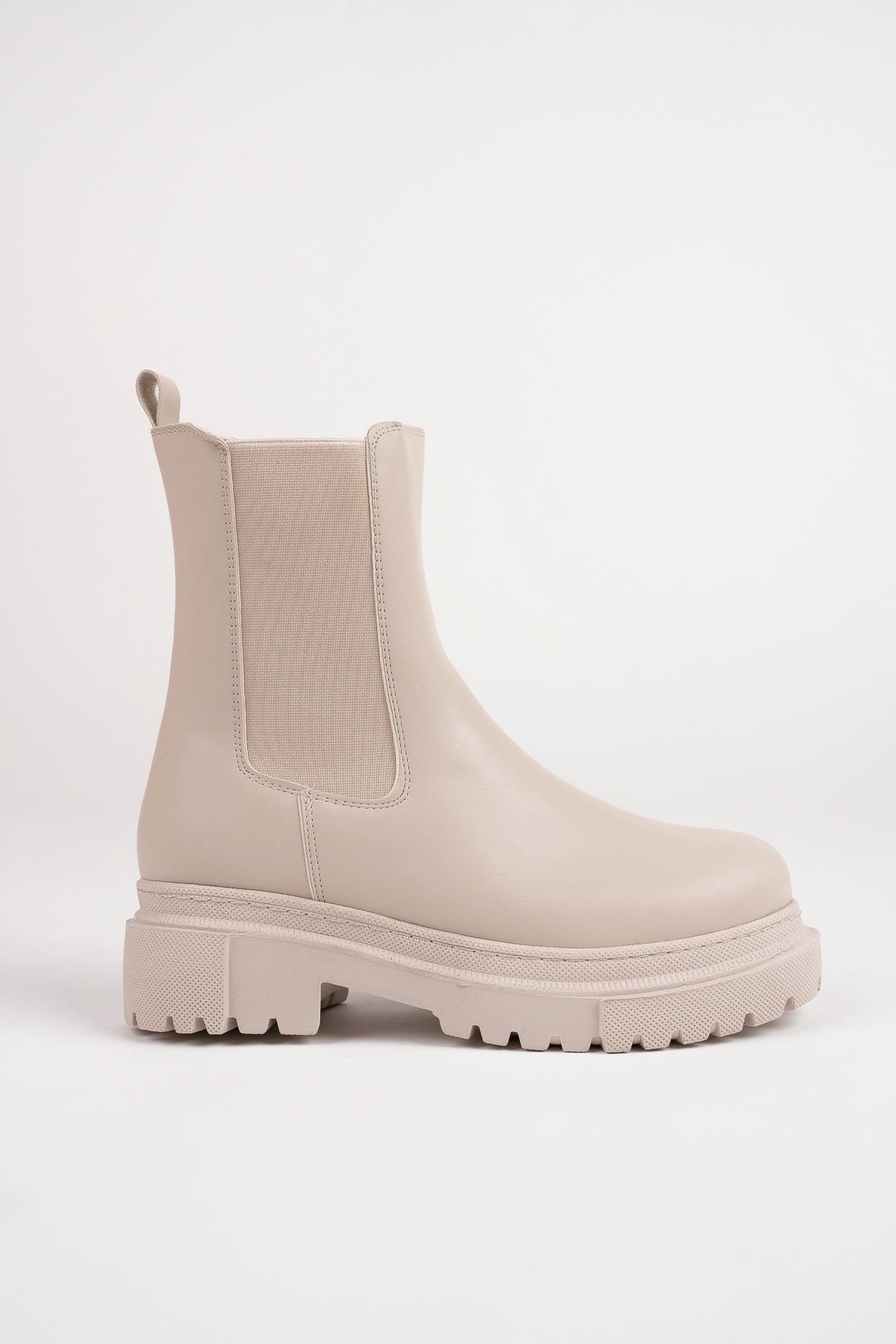 Muggo PAMELA Garantili Kadın Kalın Taban Bot