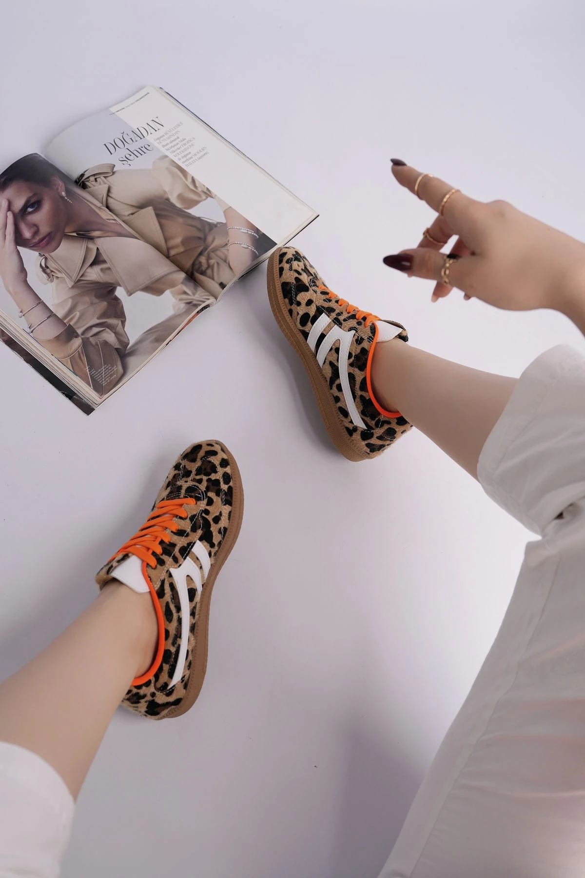 Muggo HUXLEY Çift Bağcıklı Günlük Kadın Sneaker Spor Ayakkabı