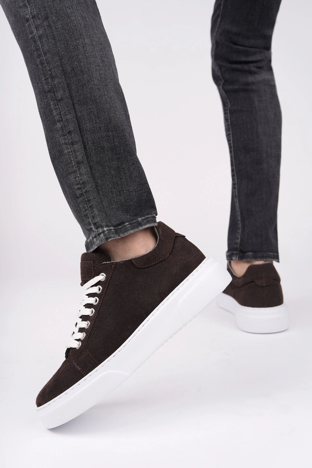 Muggo ZEYN Kalın Taban Bağcıklı Erkek Günlük Sneaker Spor Ayakkabı