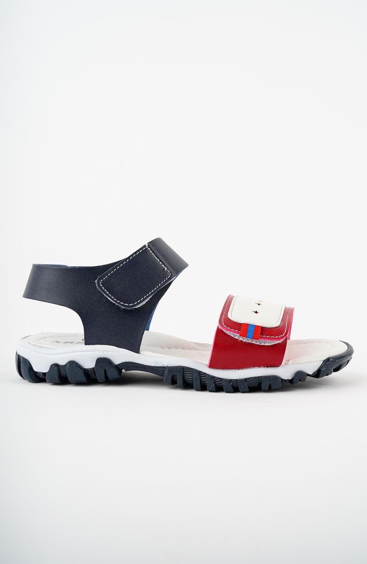 Muggo MİCKEY Garantili Günlük Ortopedik Hafif Taban Tek Bant Cırtlı Unisex Çocuk Sandalet