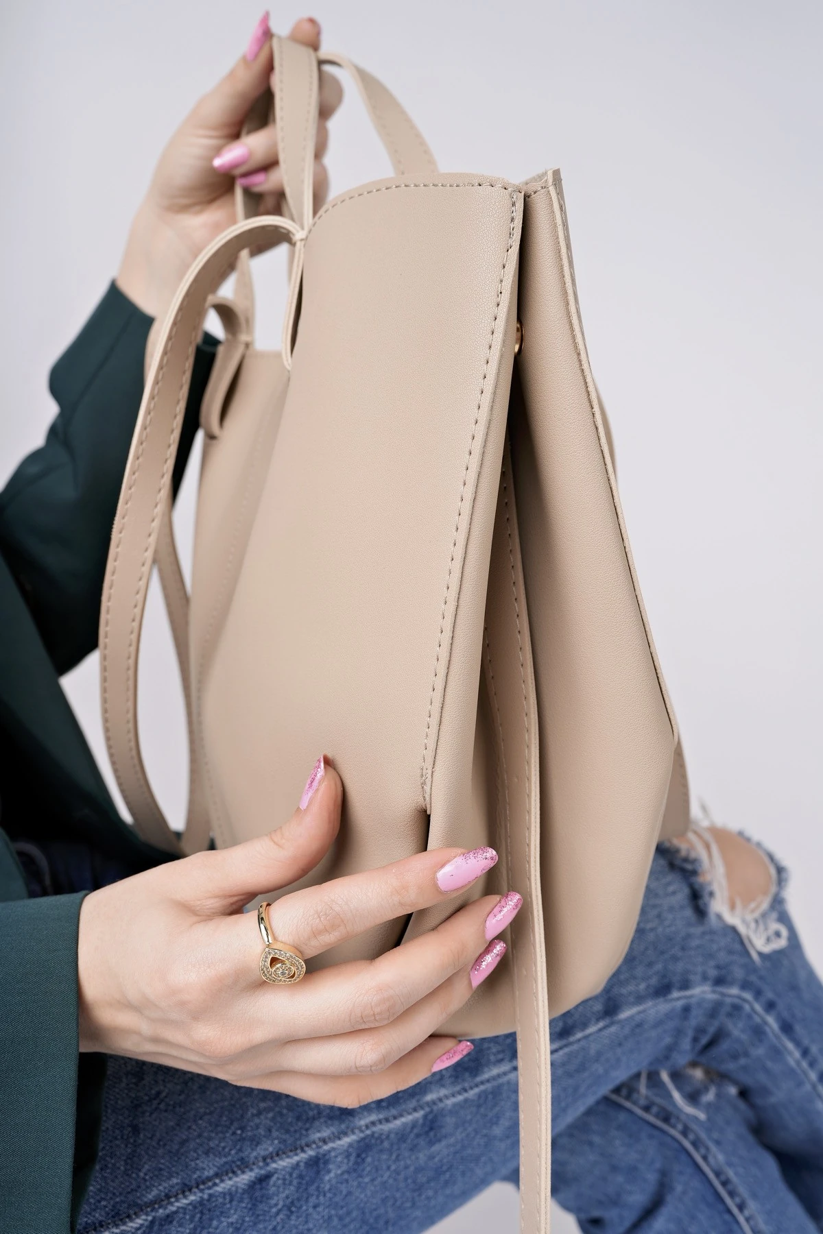 Muggo FARME Kadın Cüzdanlı El ve Omuz Çantası