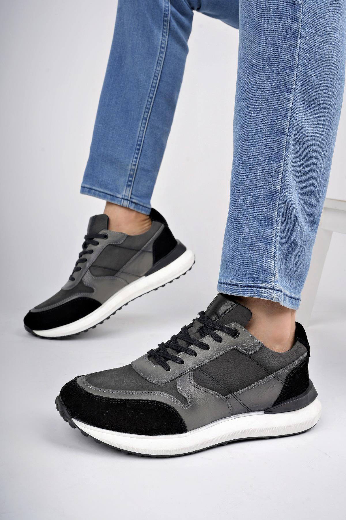 Muggo MERTENS Garantili Hakiki Deri Bağcıklı Günlük Erkek Casual Ayakkabı