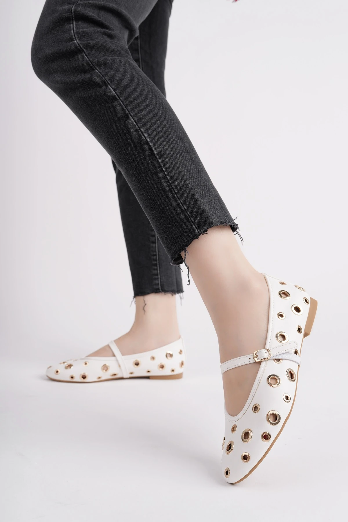 Muggo MİSHA Tek Bant Troklu Günlük Kadın Babet