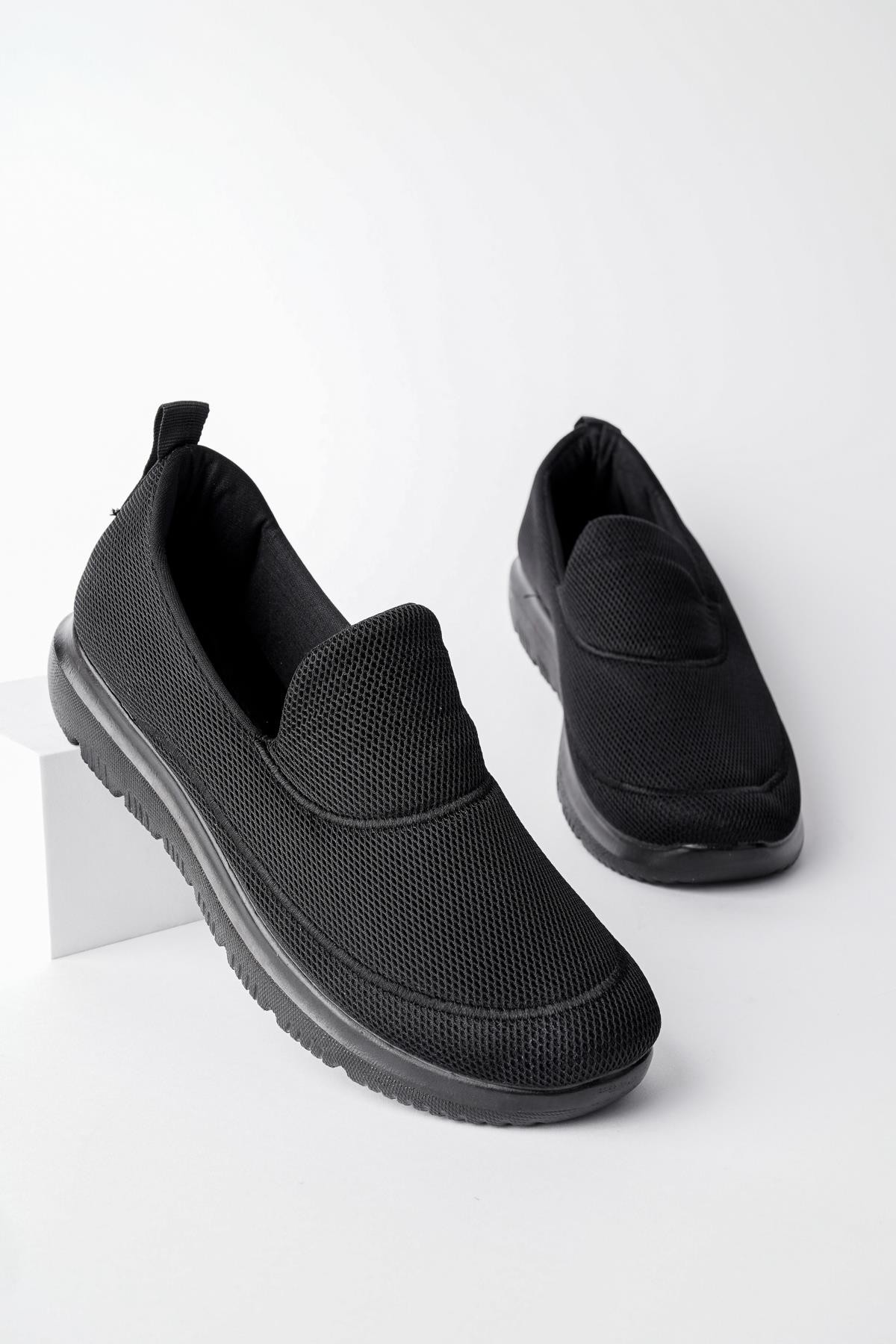 Muggo ZAC Garantili Erkek Ortopedik Bağcıksız Nefes Alabilen Hafif Yürüyüş Sneaker Spor Ayakkabı