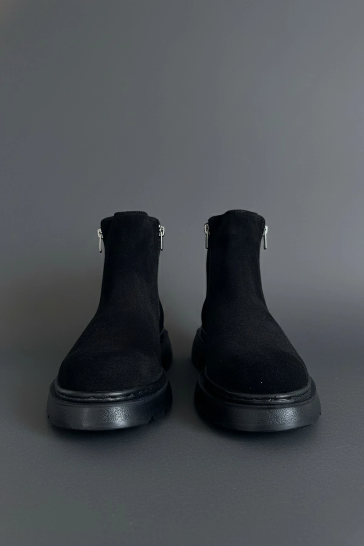 Muggo Chelsea Hakiki Deri Çift Fermuarlı Garantili Erkek Kışlık Bot