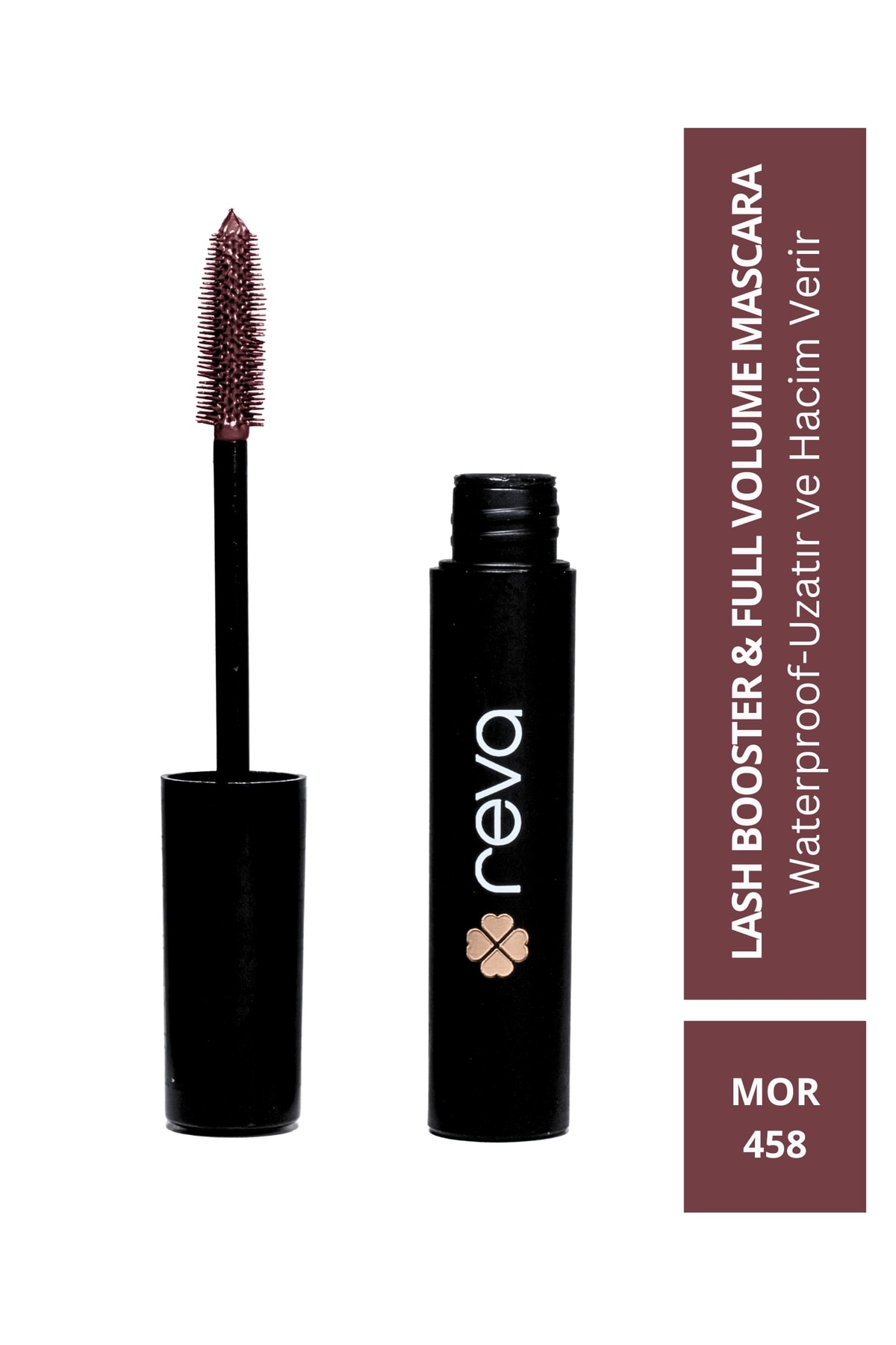 Lash Booster & Full Volume Color Maskara Prune-Tam Hacim & Uzatan Renkli Maskara Mor 458