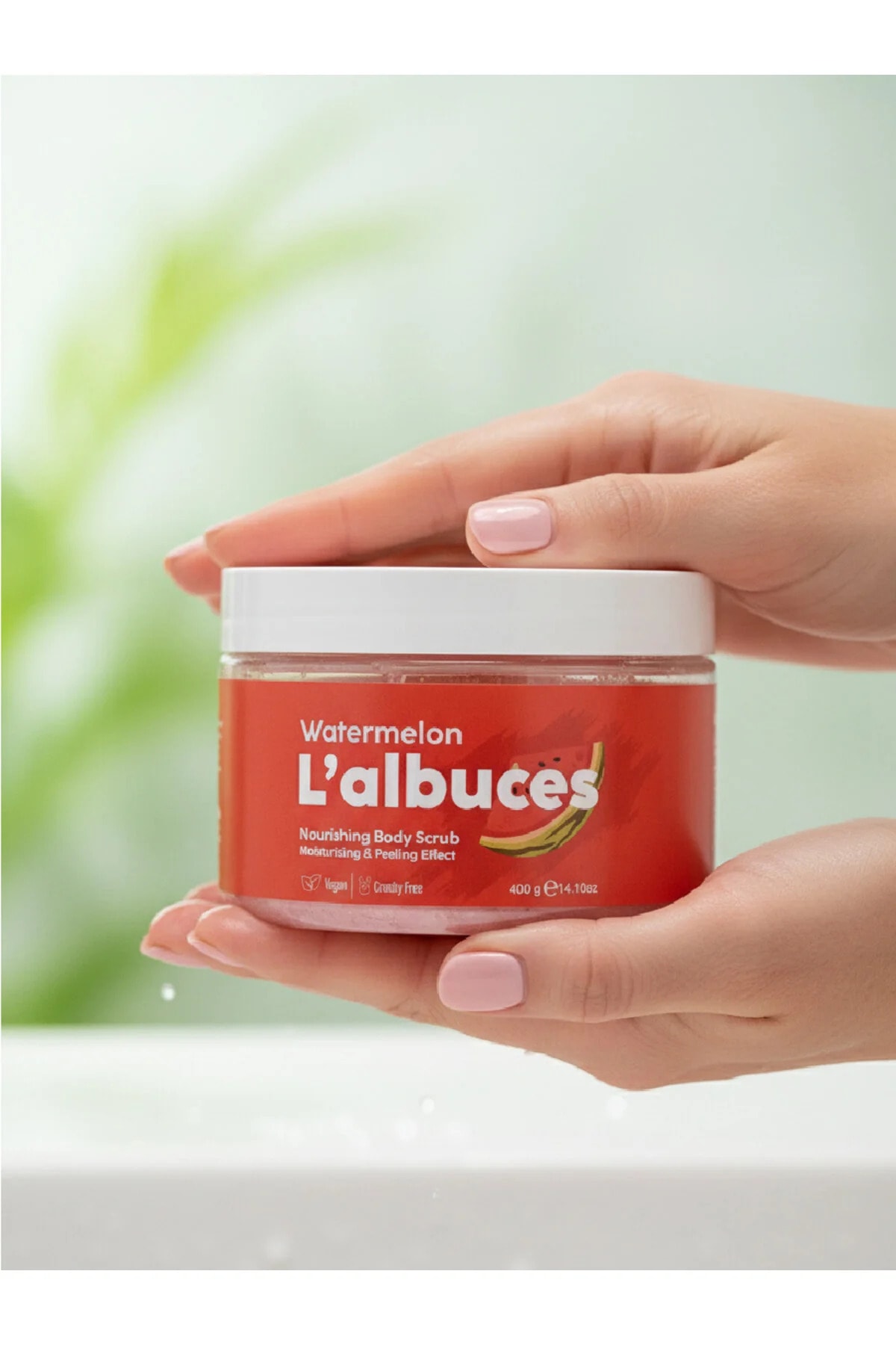 Watermelon Body Scrub 400gr – Vegan, Clean Ingredients, Watermelon Scented Smooth Skin Care