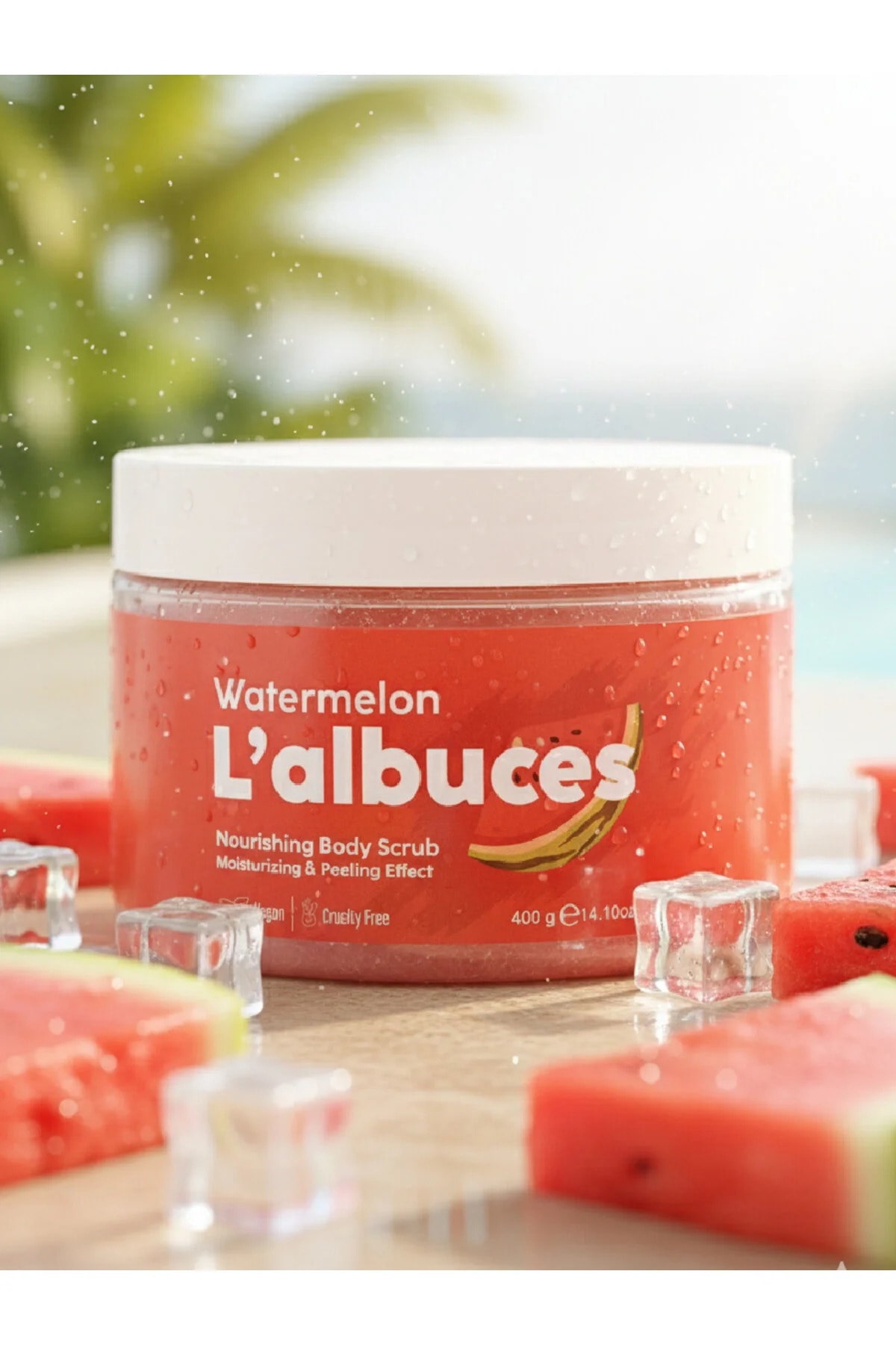 Watermelon Body Scrub 400gr – Vegan, Clean Ingredients, Watermelon Scented Smooth Skin Care