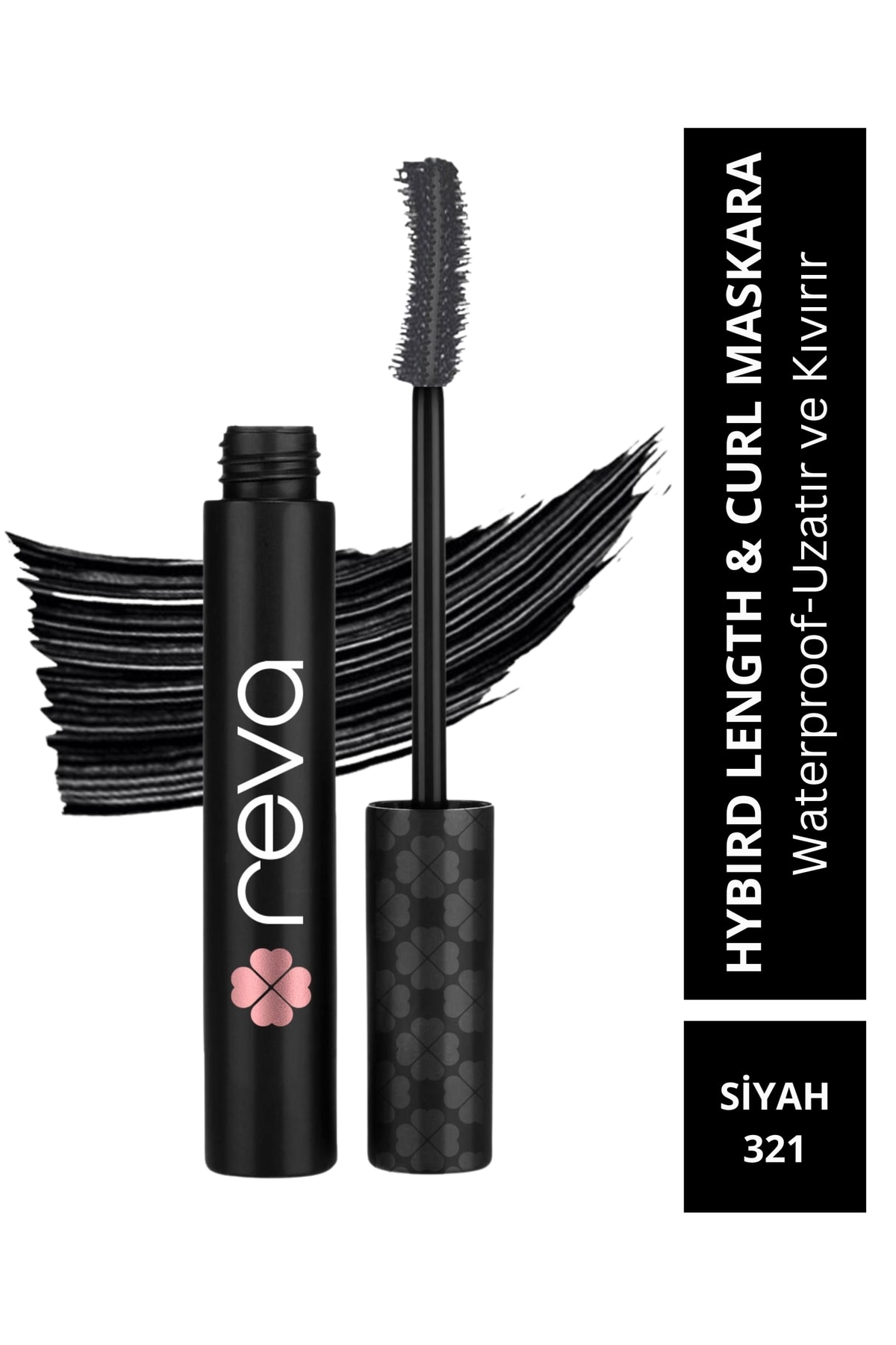 Uzatan Hibrit Maskara - Hybrid Length & Curl Mascara Black - No: 321 - Vegan Temiz Içerik