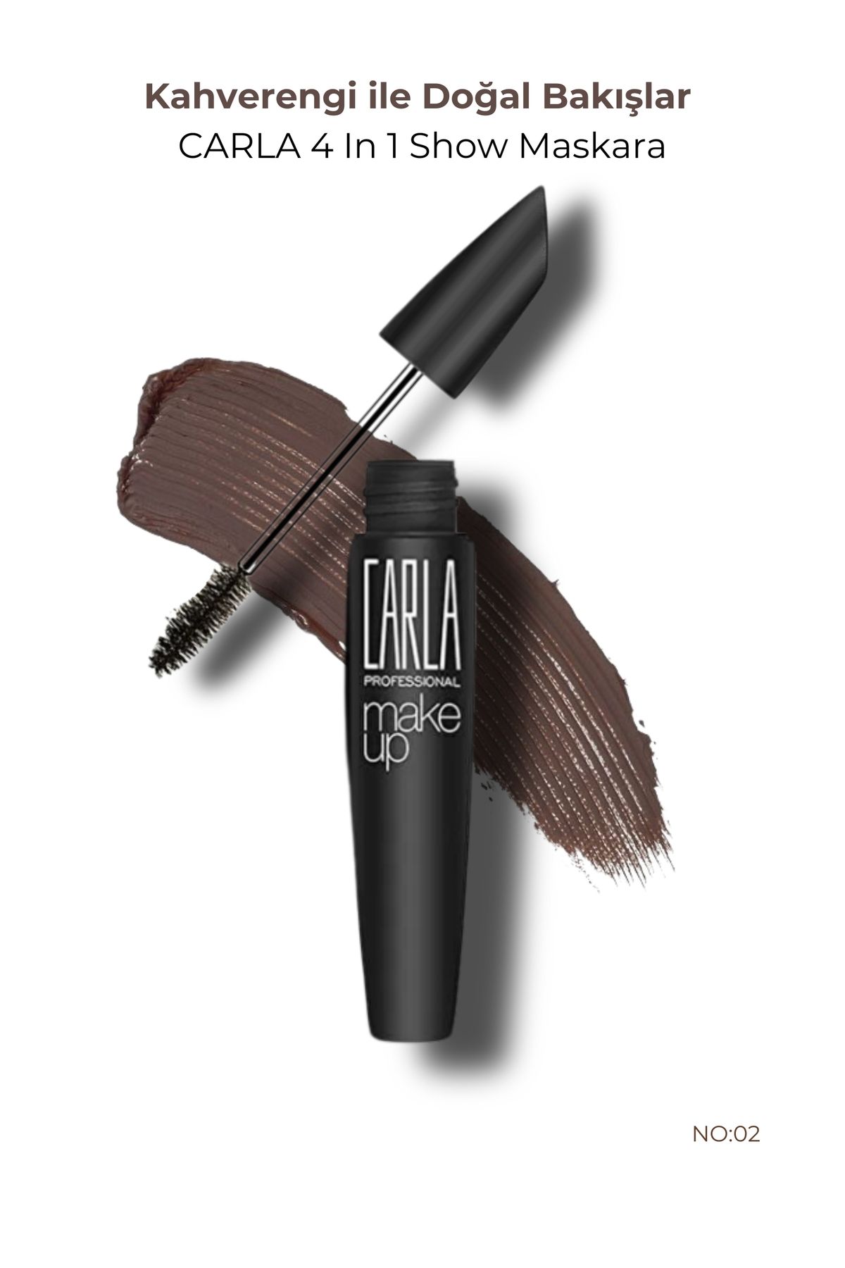 4 In 1 Show Maskara Kahverengi 7,5 ml - No: 02