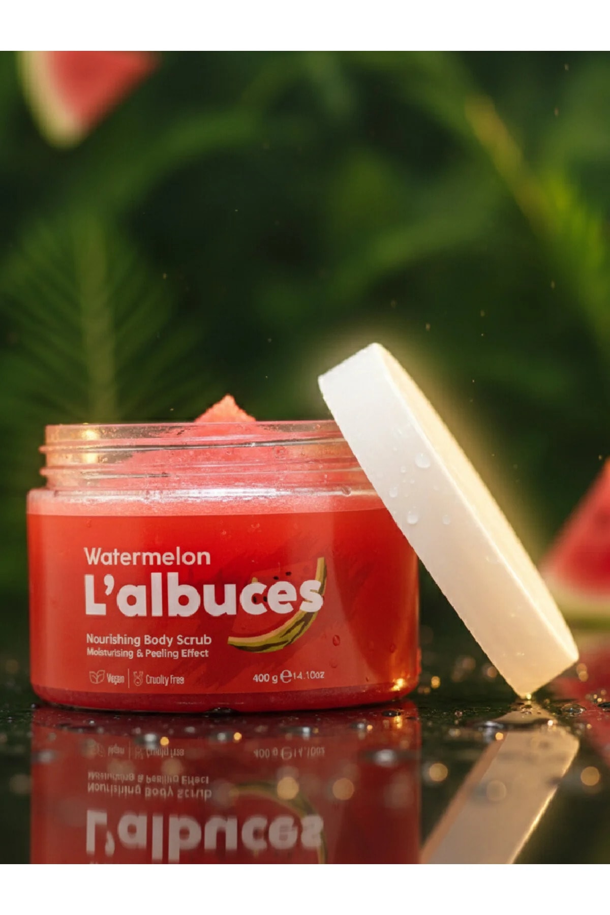 Watermelon Body Scrub 400gr – Vegan, Clean Ingredients, Watermelon Scented Smooth Skin Care