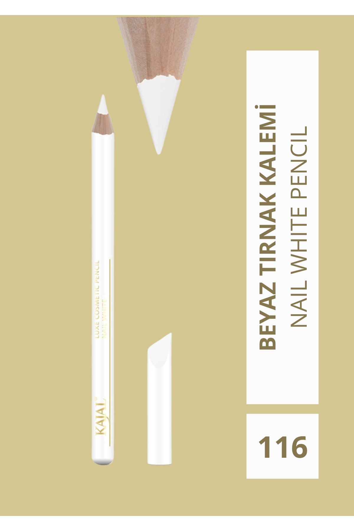 Beyaz Tırnak Kalemi - Nail White Pencil No:116