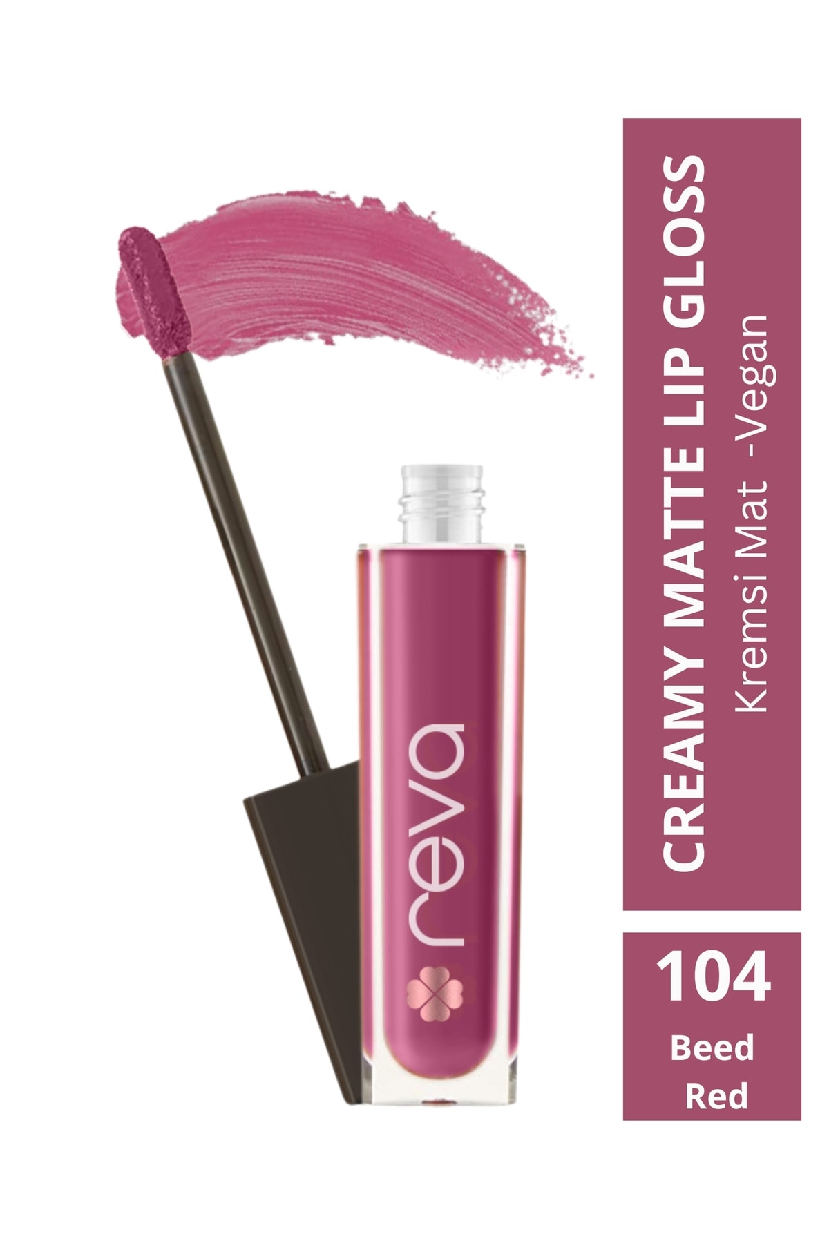 Creamy Matte Lip Gloss Beet Red - Mat Krem Dudak Parlatıcısı - No: 104 - Vegan & Temiz Içerik