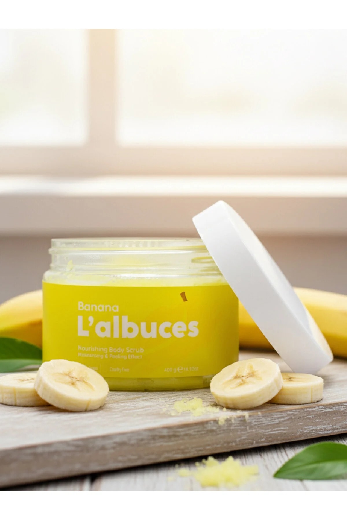 Banana Body Scrub 400gr – Vegan, Clean Ingredients, Banana Scented Smooth Skin Care