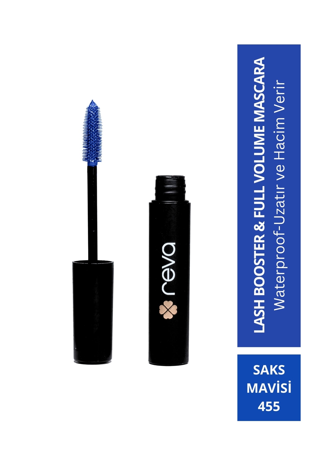 Lash Booster&Full Volume Color Maskara Sax Blue-Tam Hacim & Uzatan Renkli Maskara Sax Mavisi 455
