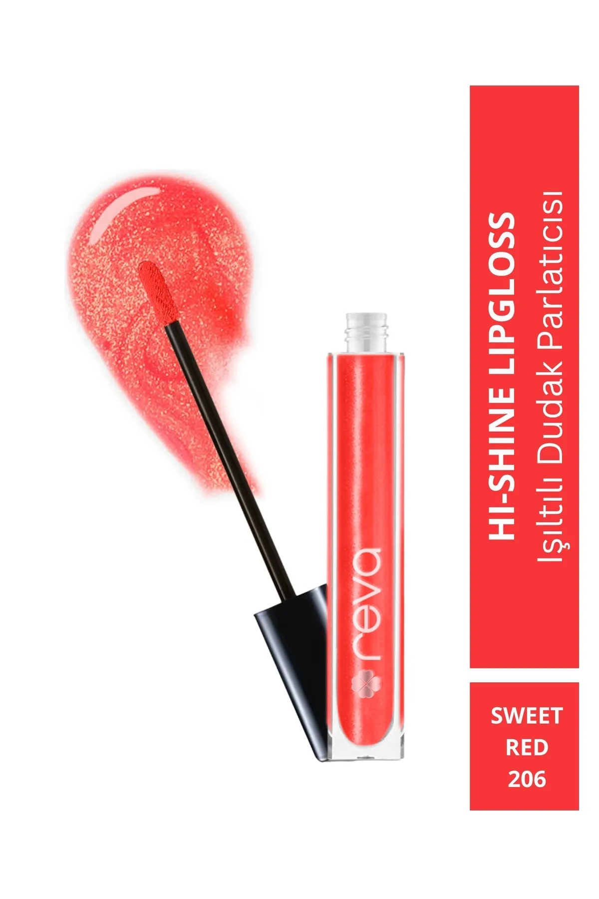 Işıltılı Dudak Parlatıcısı - Hi-shine Lip Gloss Sweed Red - No: 206 - Vegan & Temiz Içerik