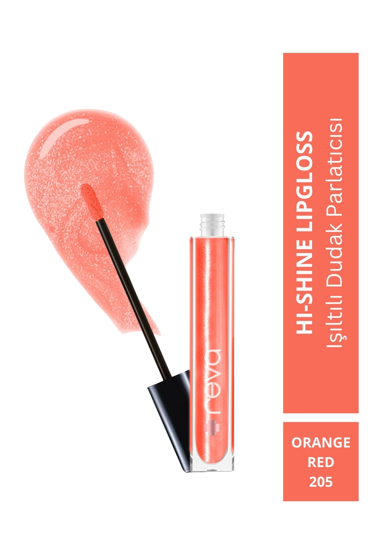 Işıltılı Dudak Parlatıcısı - Hi-shine Lip Gloss Orange Red - No: 205 - Vegan & Temiz Içerik