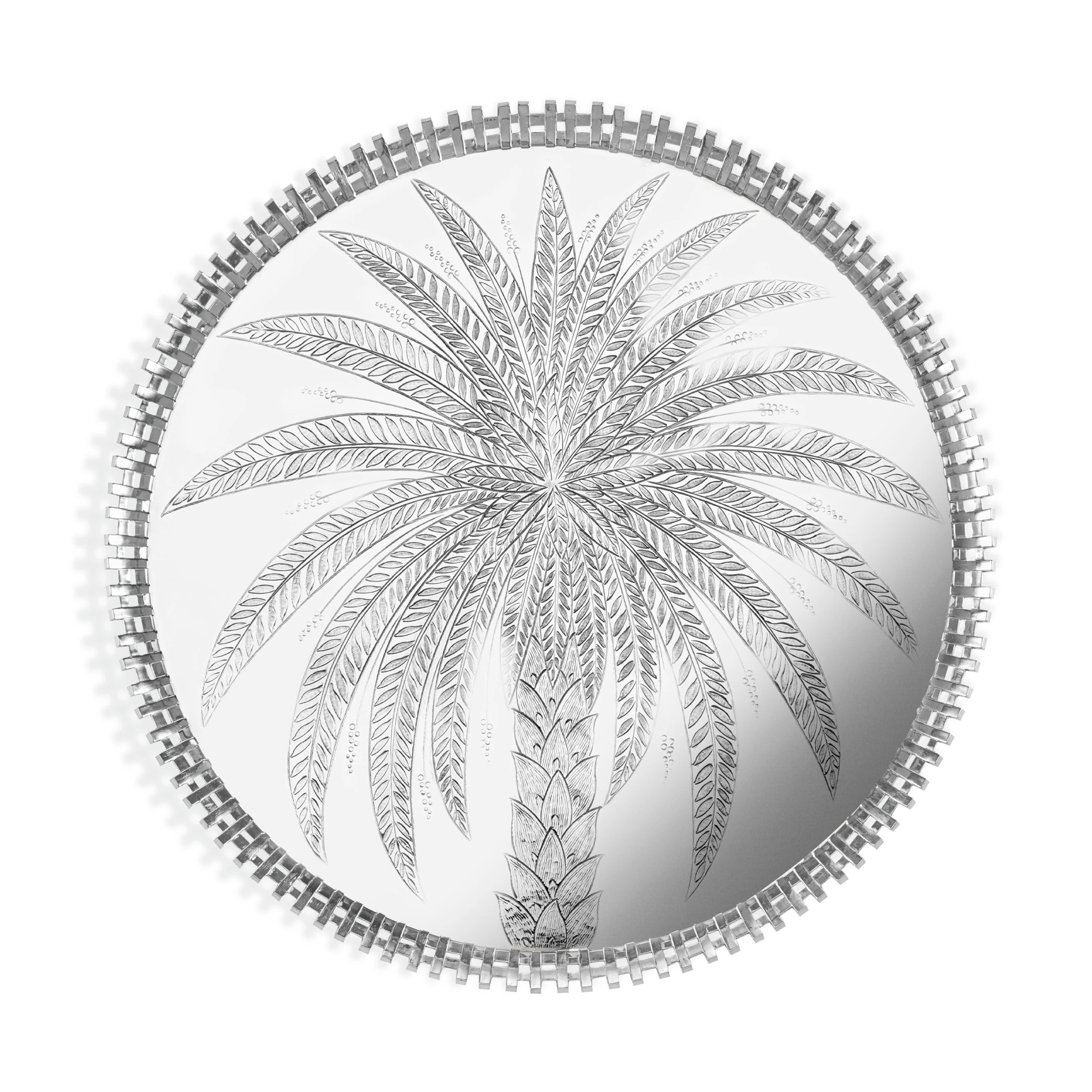 TYCHE MEDİNE HURMA AĞACI GÜMÜŞ TEPSİ