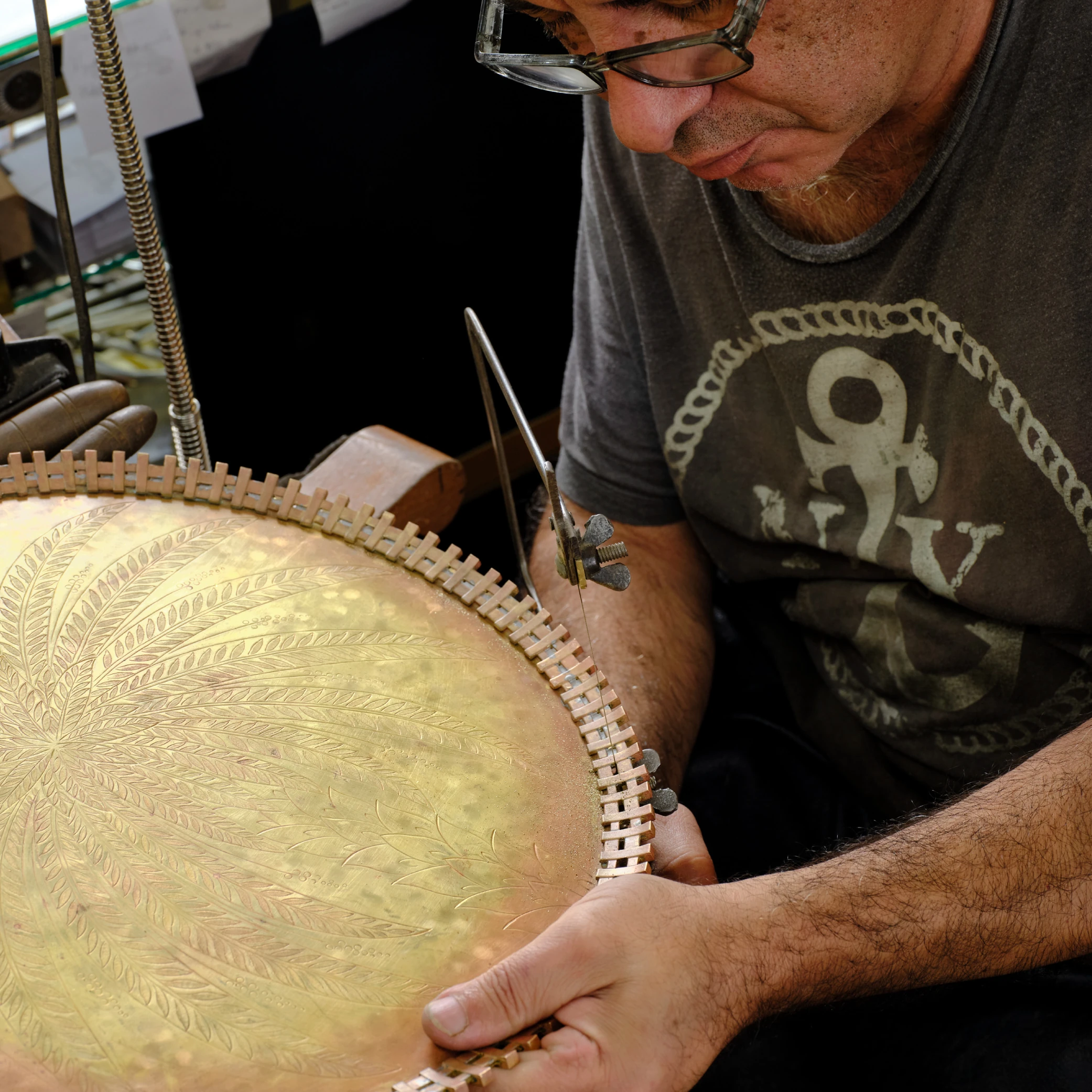 TYCHE MEDİNE HURMA AĞACI GÜMÜŞ TEPSİ