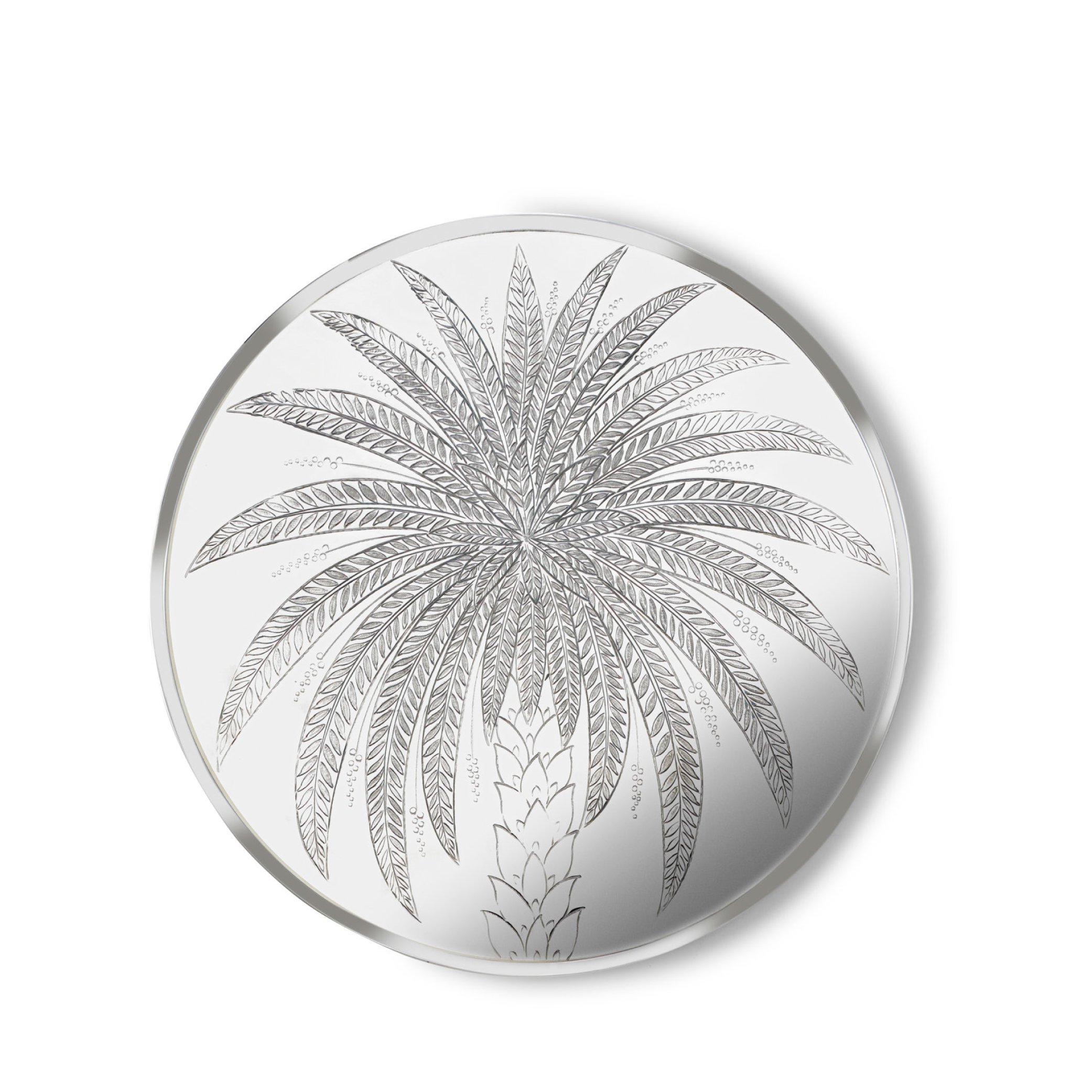 Hatay Medina Date Palm Silver Charger Plate