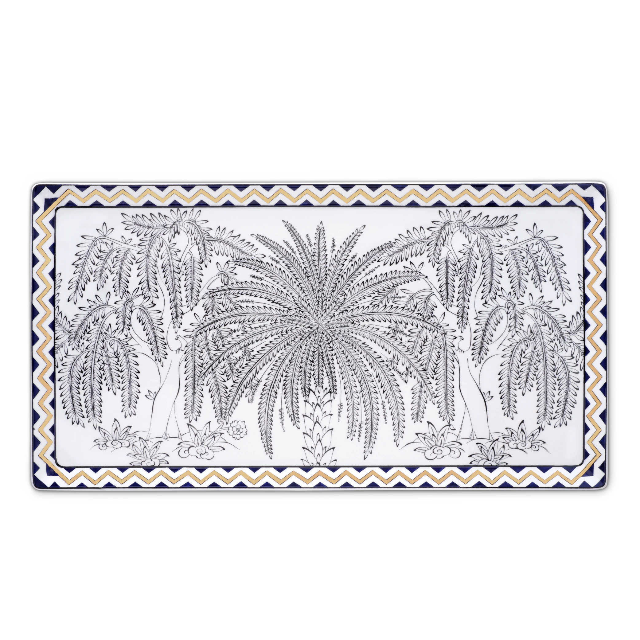 HATAY MEDİNE HURMA AĞACI/SÖĞÜT DESEN DİKDÖRTGEN SERVİS TEPSİ 