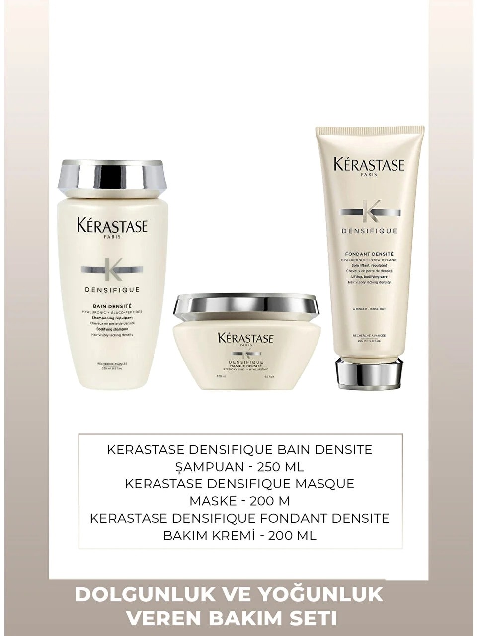 Kerastase Densifique -Kısa Sürede Saçlarınızı Yoğunlaştıracak Muhteşem Şampuan & Maske & Saç Kremi