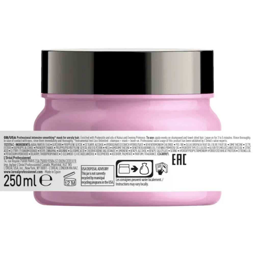 L'oreal Professionnel Serie Expert Liss Unlimited Elektriklenme Karşıtı Ve Yoğun Yumuşaklık Veren Maske 250ml