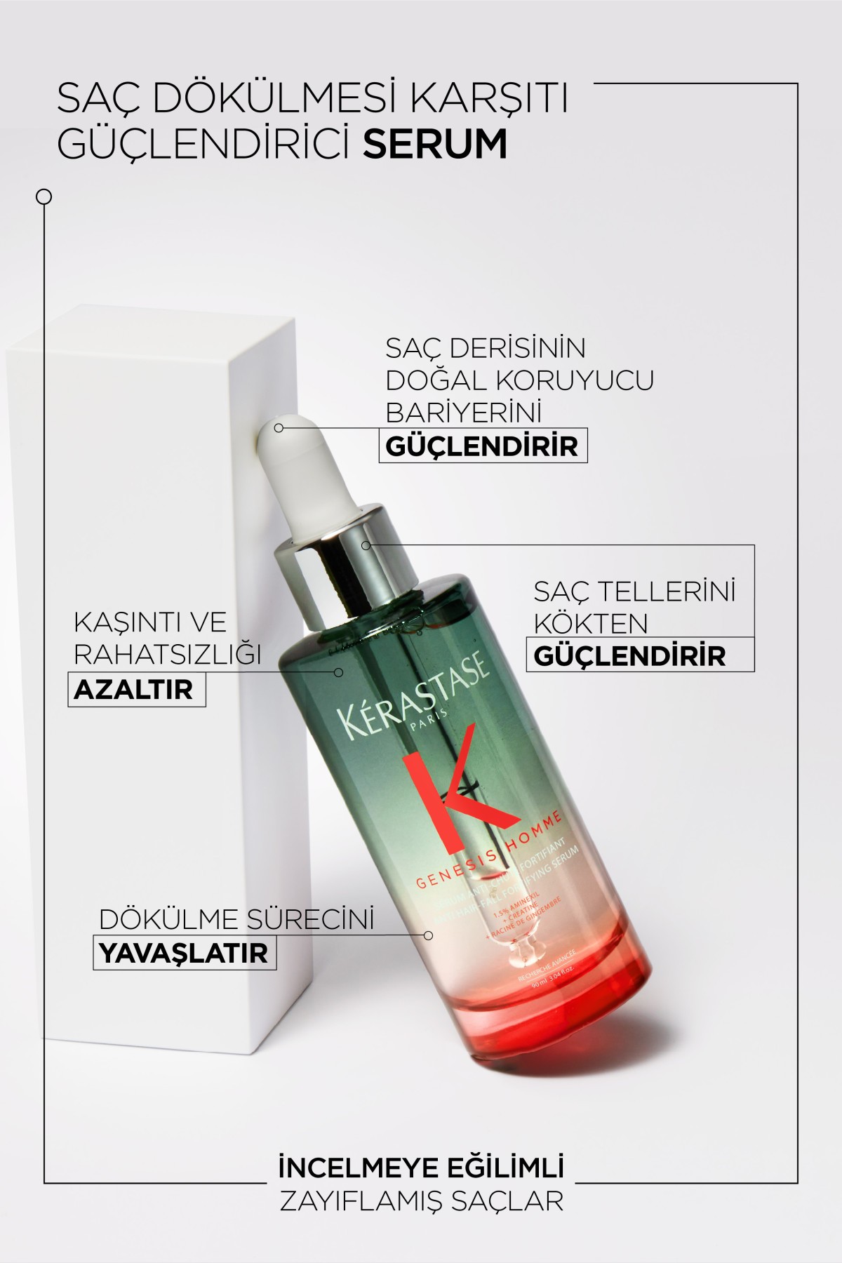 Kerastase Genesis Homme Saç Dökülmesine Karşı Güçlendirici Serum 90ml