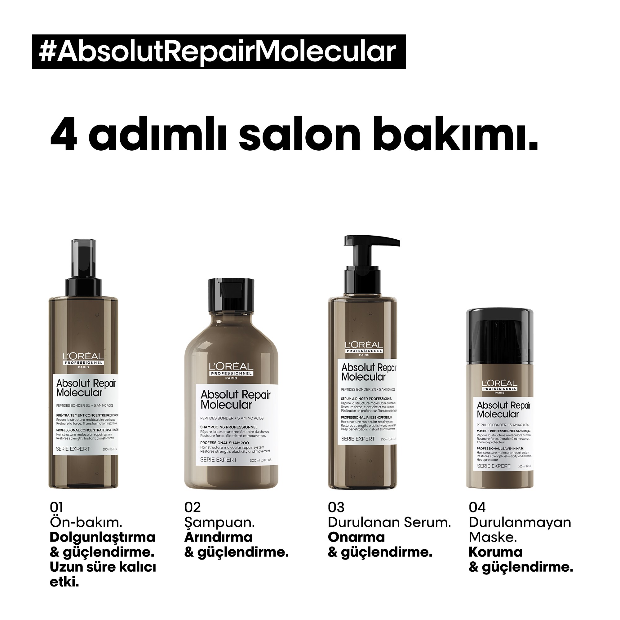 L'oreal Professionnel Serie Expert Absolut Repair Molecular Tüm Yıpranmış Saçlar Için Durulanan Serum 250 ml