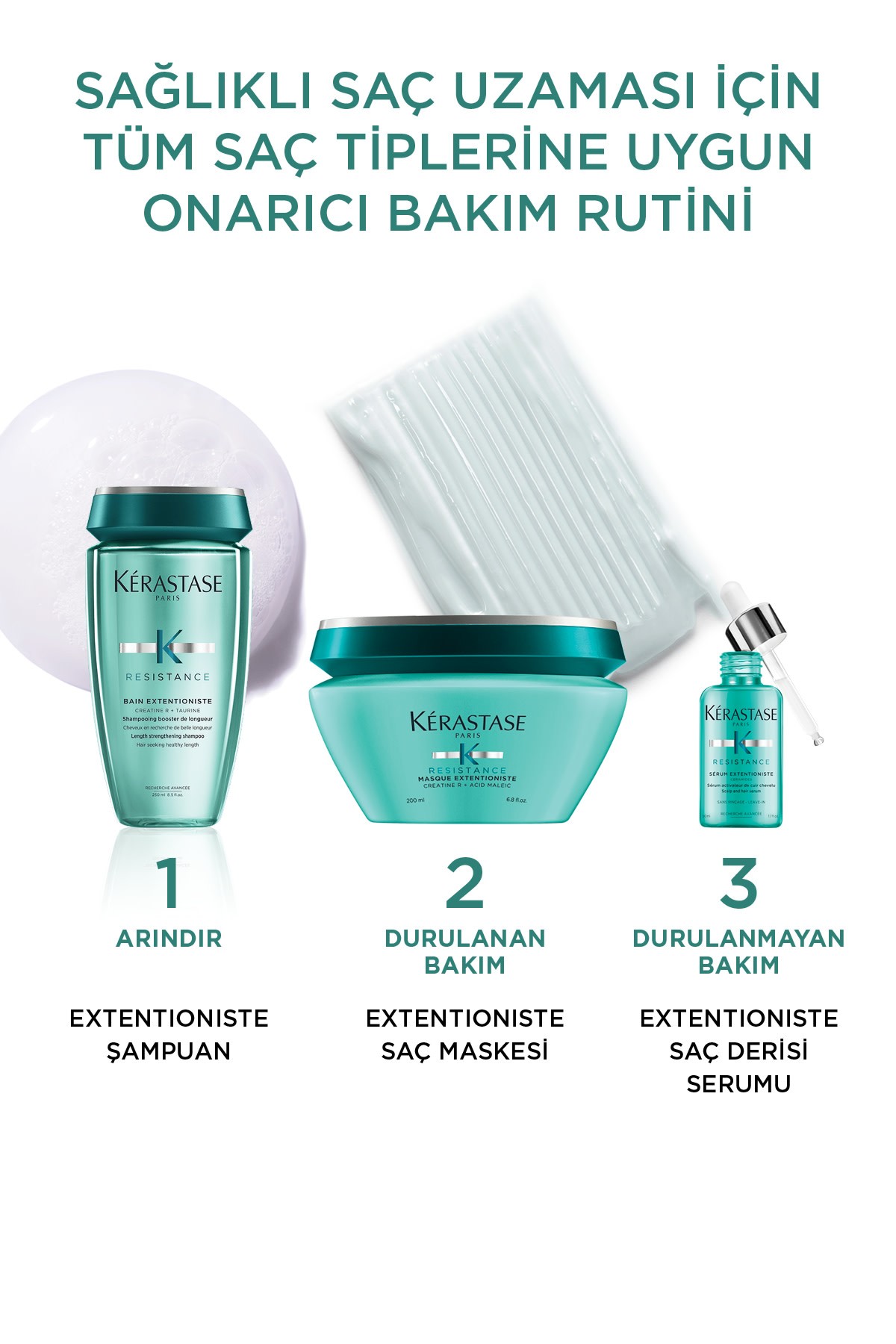 Kerastase Resistance Masque Extentioniste Daha Uzun Ve Güçlü Saçlar Için Onarıcı Maske 200 ml 
