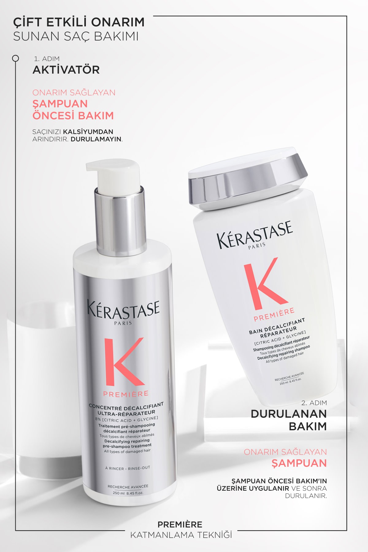 Kerastase Premiere Bain Decalcifiant Reparateur Yıpranmış Saçlar Için Onarım Sağlayan Şampuan 250 ml