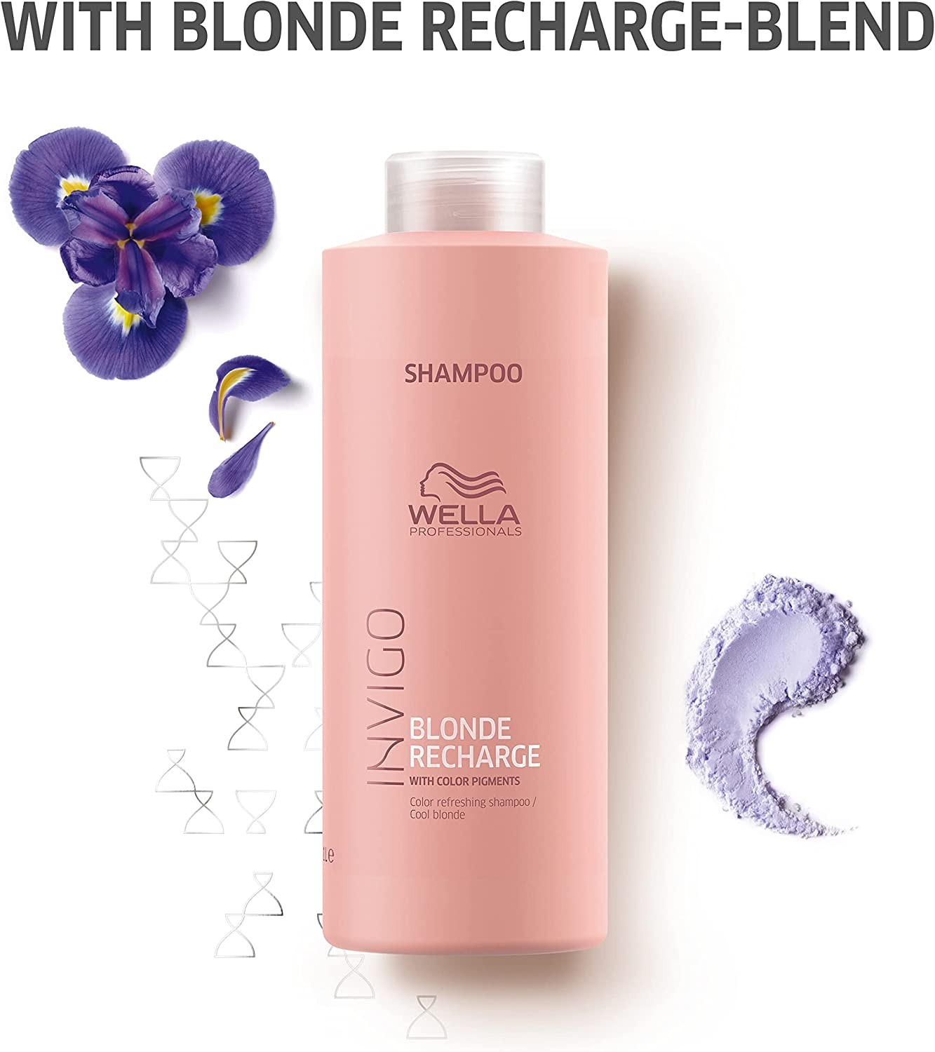 Wella Invigo Blonde Recharge Doğal veya Renkli Sarı Saçların Turunculaşmasını Önleyici Mor -Silver Şampuan 1000 ml