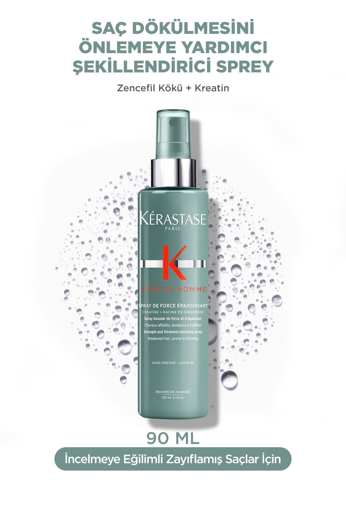 Kerastase Genesis Homme Spray De Force Épaississant Dökülme Karşıtı Bakım Spreyi 150 ml