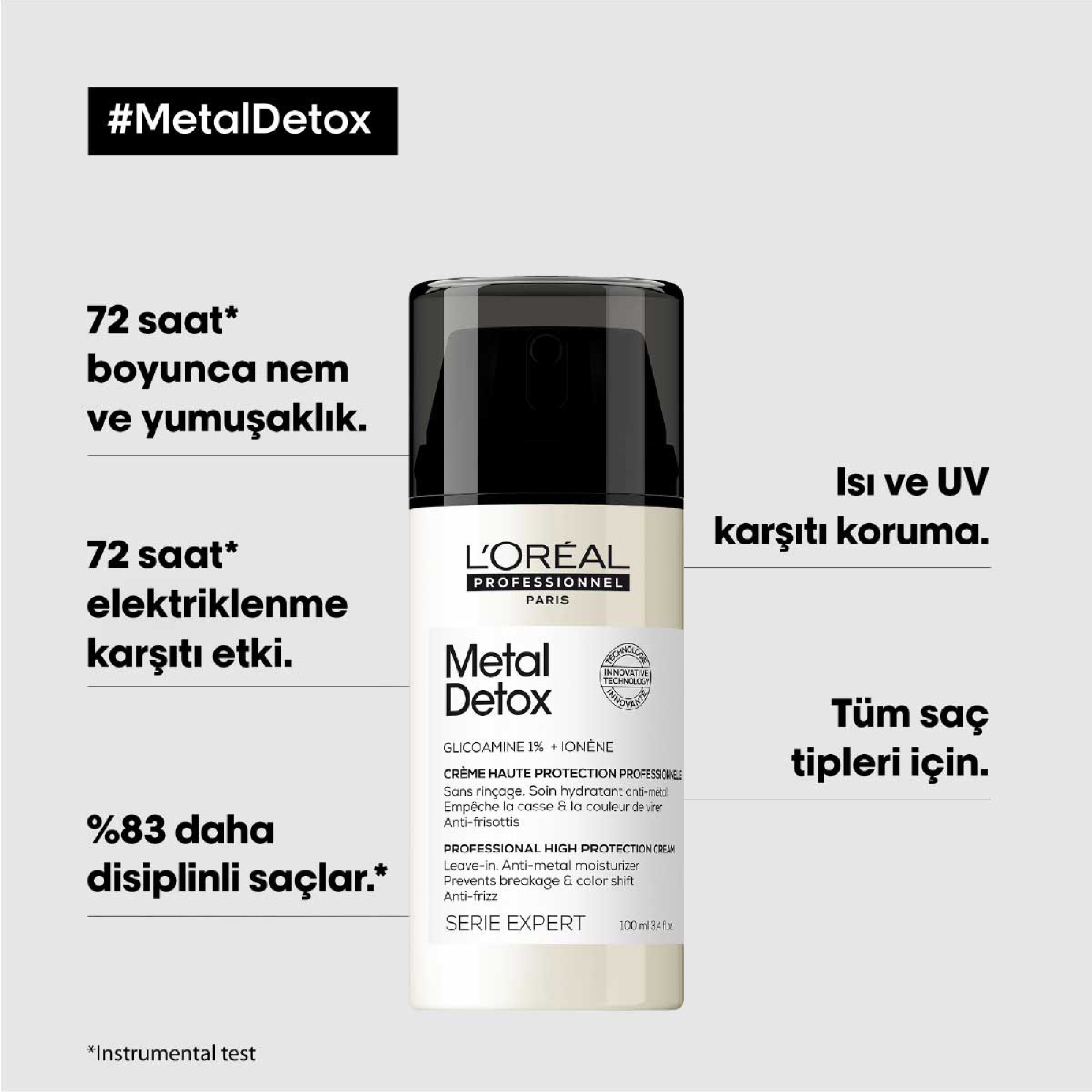 L'oreal Professionnel Serie Expert Metal Detox İşlem Görmüş Saçlar İçin Yüksek Korumalı Krem 100ml