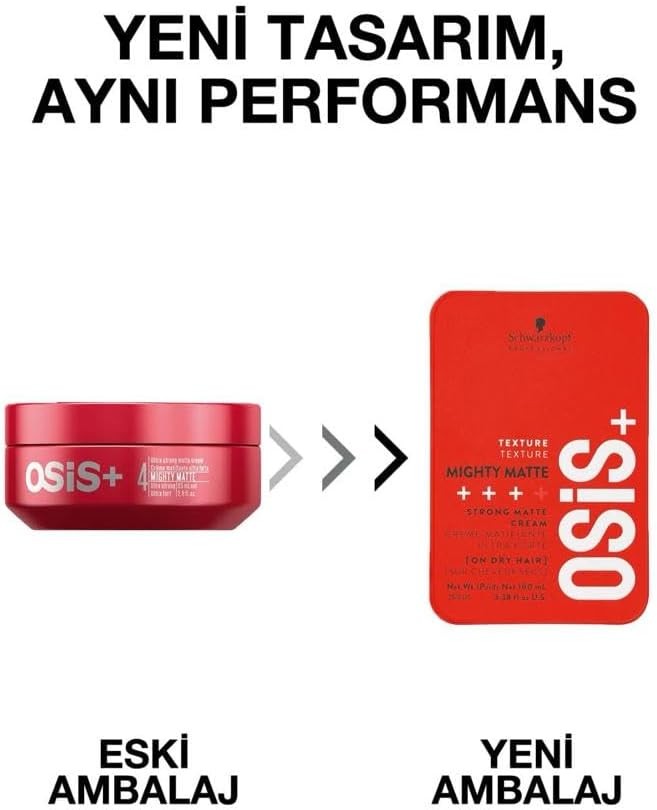 Osis Mighty Matte Güçlü Tutucu -Doğal Görünüm ve Doku Sağlayan Mat Wax 100ml