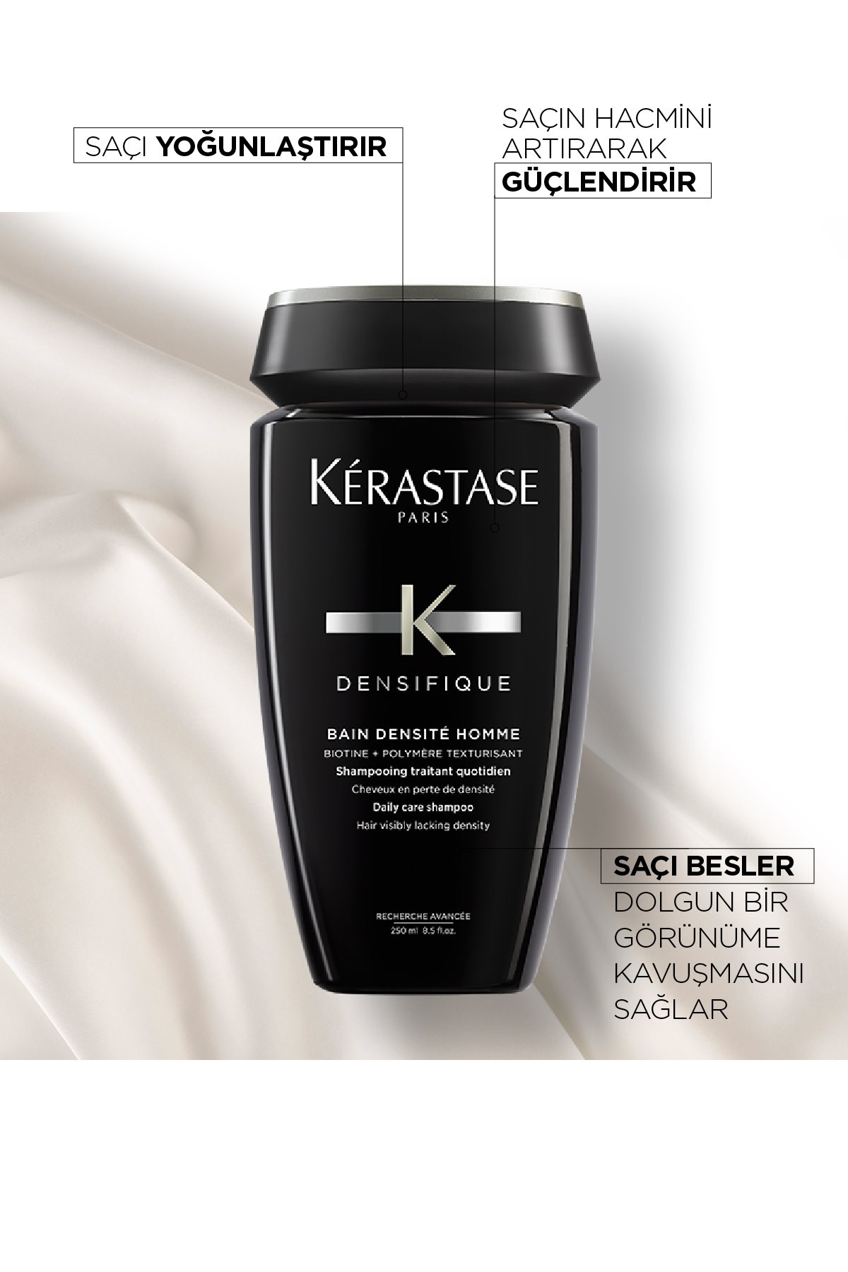 Kerastase Densifique Bain Densifique Homme Erkekler Için Yoğunluk Kazandıran Şampuan 250ml