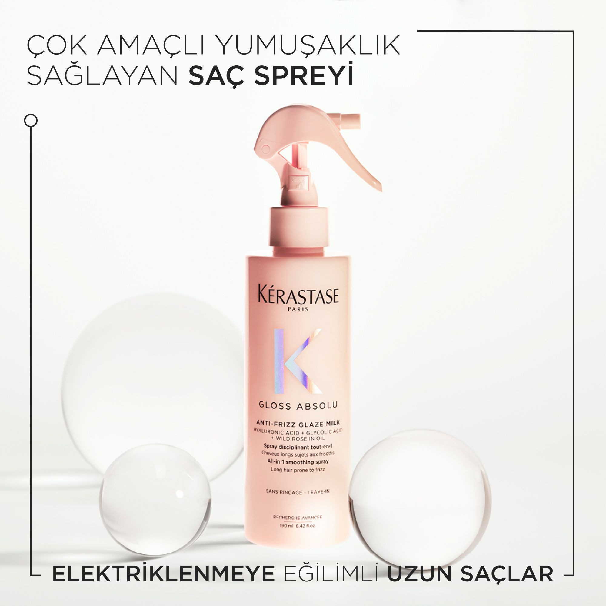 Kerastase Gloss Absolu Elektriklenme ve Kabarma Karşıtı Parlaklık  Sağlayan 3'lü Bakım Rutini