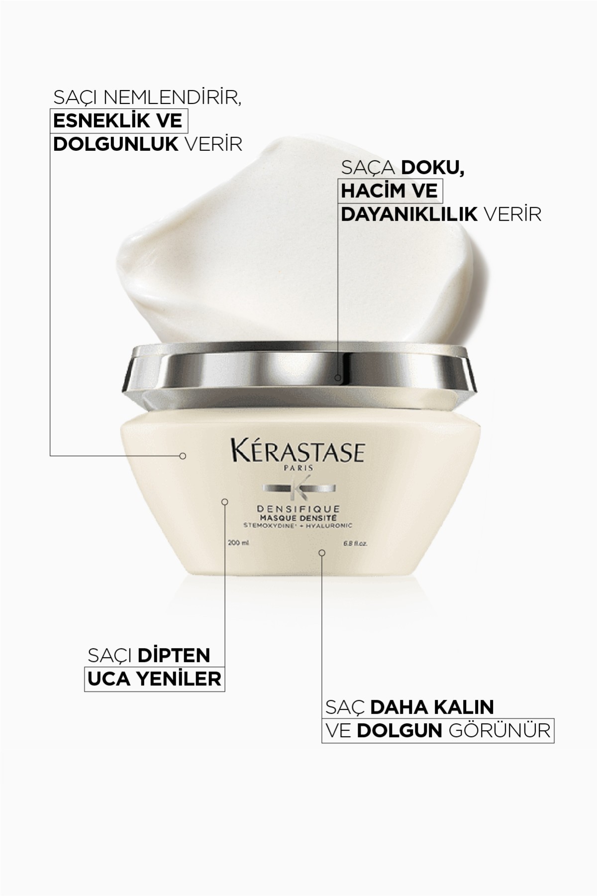 Kerastase Densifique Masque Densité Dolgunluk Ve Esneklik Veren Saç Maskesi 200 ml