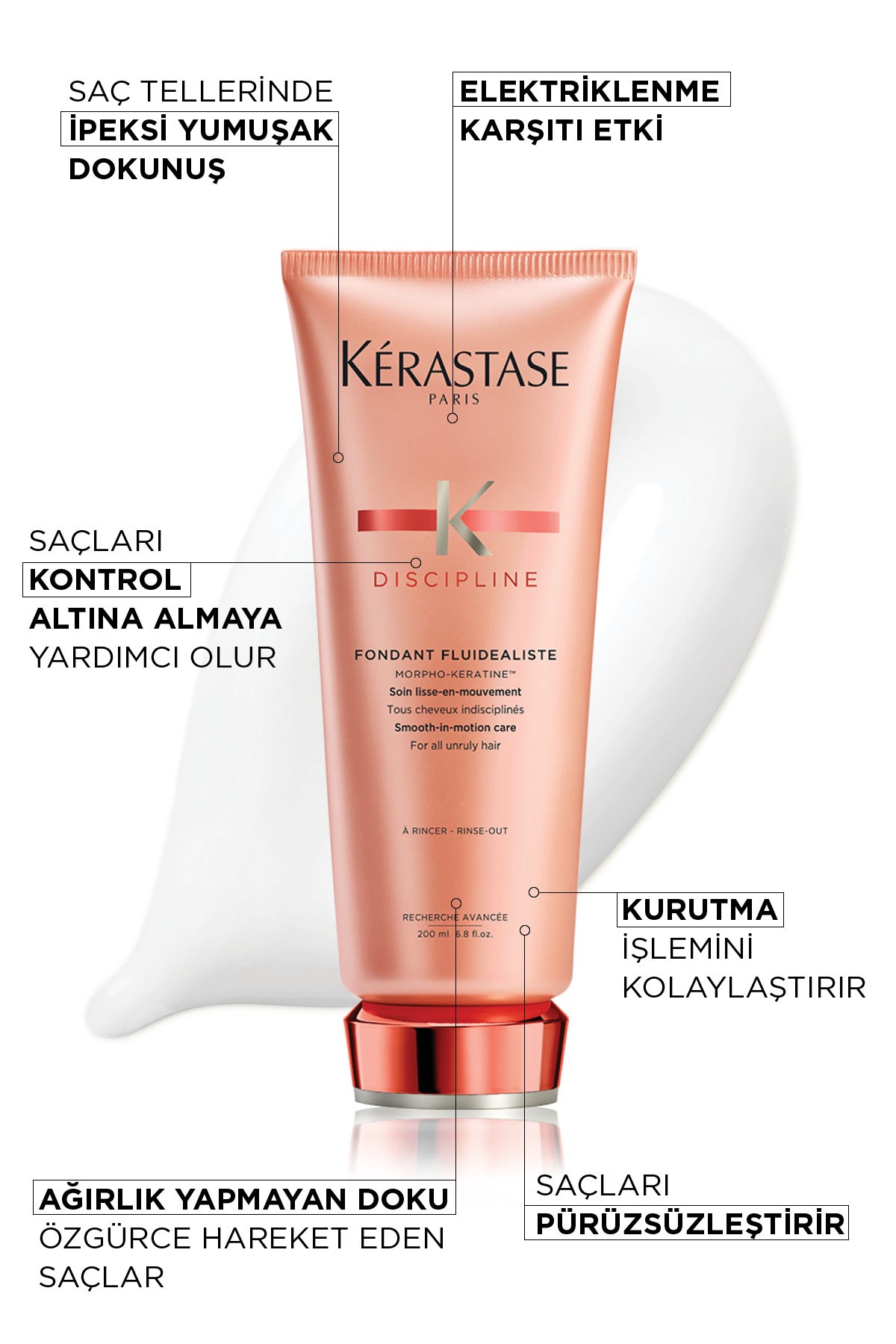 Kerastase Discipline Fondant Fluidealiste Elektrik Önleyici Krem 200 ml