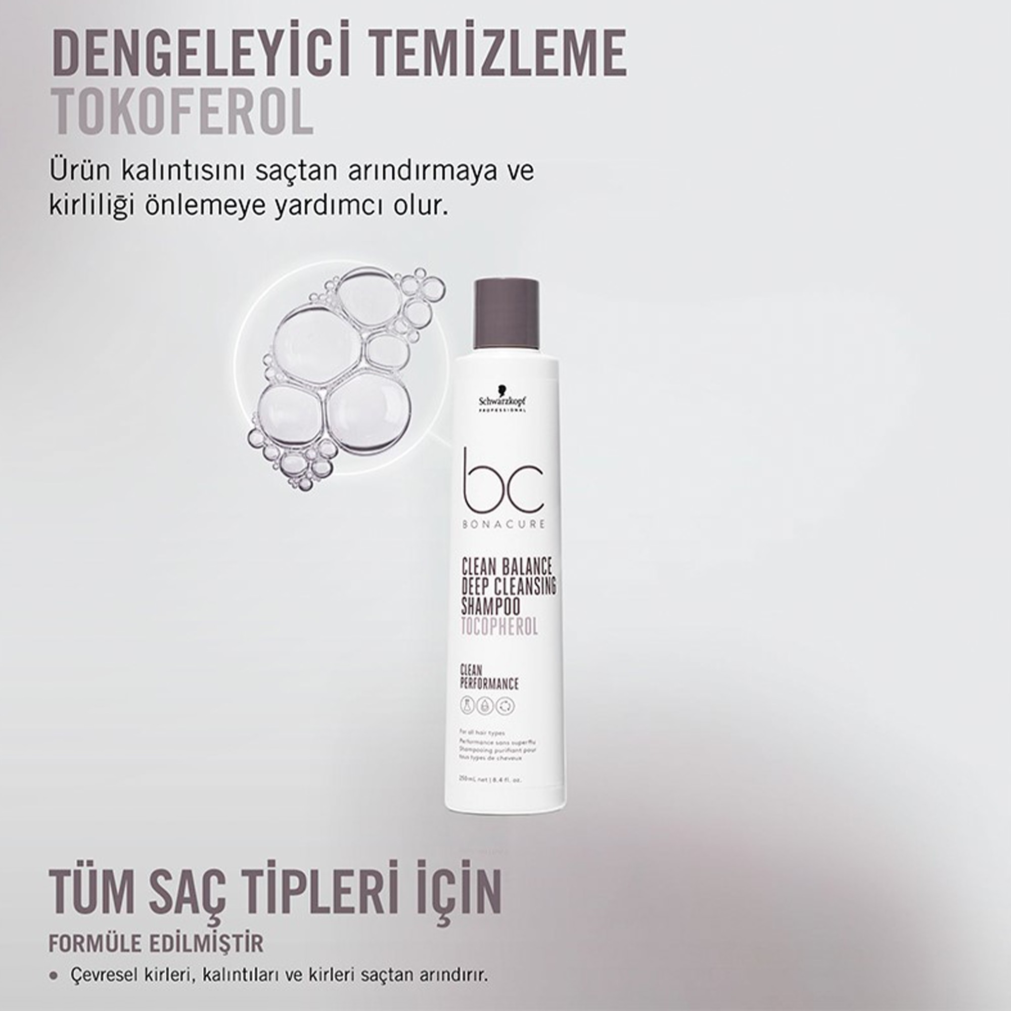 Bonacure Bc Clean Tüm Saç Tipleri İçin Tüm Kalıntıları Arındırıcı Derin Temizleme Şampuanı 250 ml