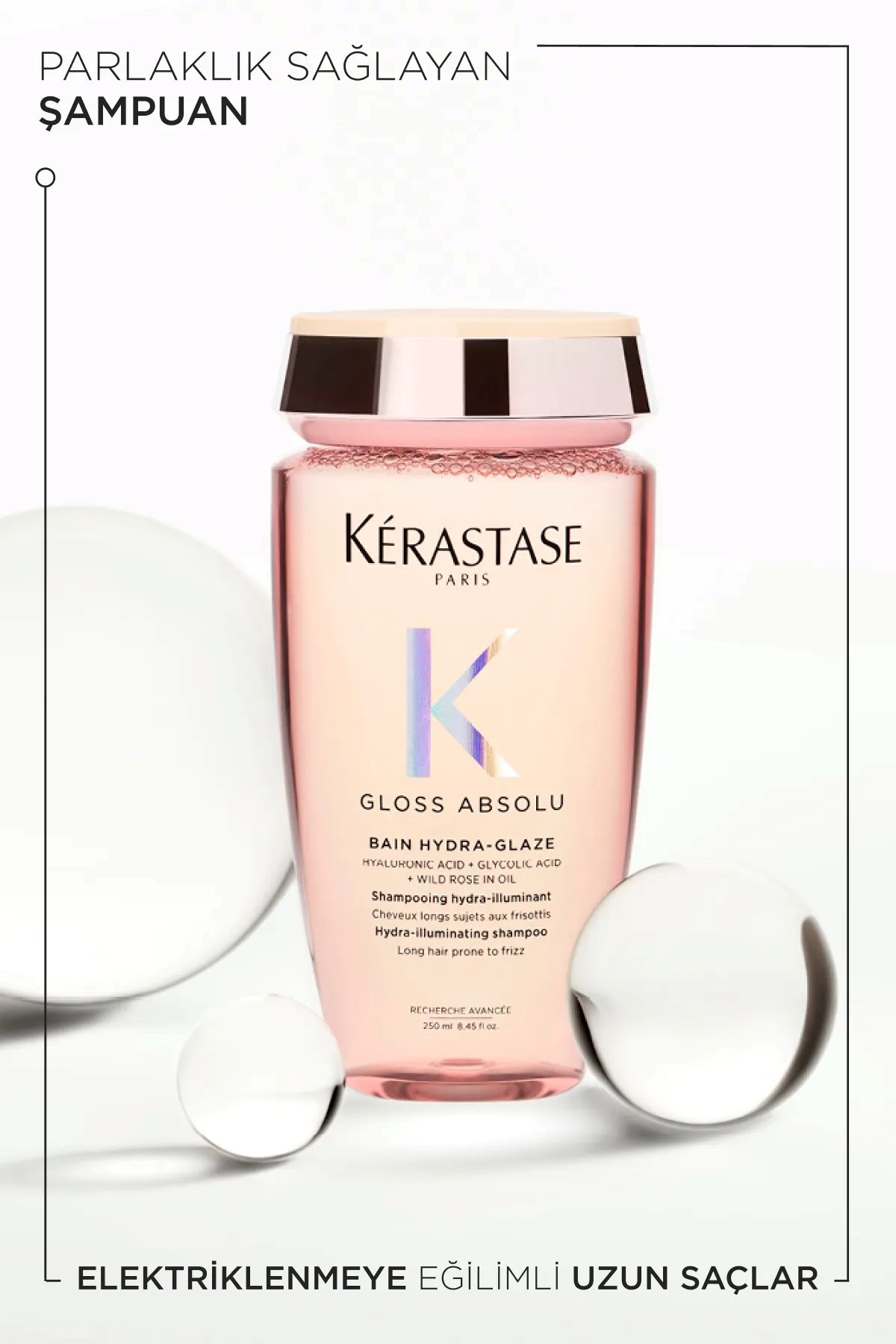 Kerastase Gloss Absolu Elektriklenme ve Kabarma Karşıtı Parlaklık  Sağlayan 3'lü Bakım Rutini
