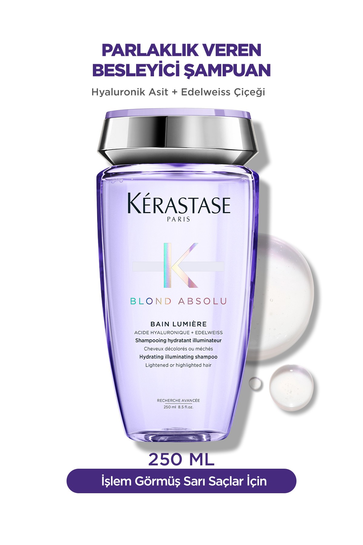 Kerastase Blond Absolu Bain Lumiere Işlem Görmüş Sarı Saçlar Için Parlaklık Veren Şampuan 250 ml