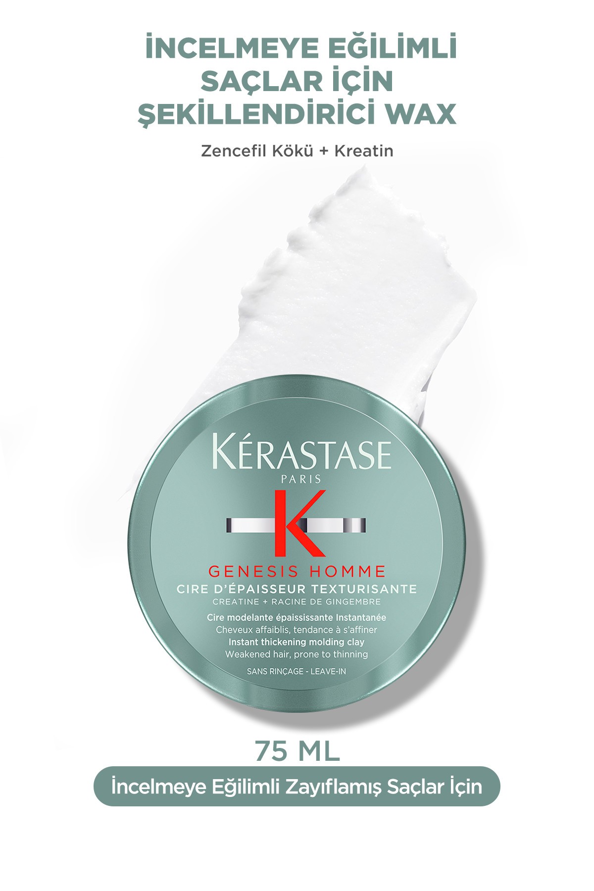 Kerastase Genesis Homme Saça Doku Kazandıran Şekillendirici Wax 75 ml