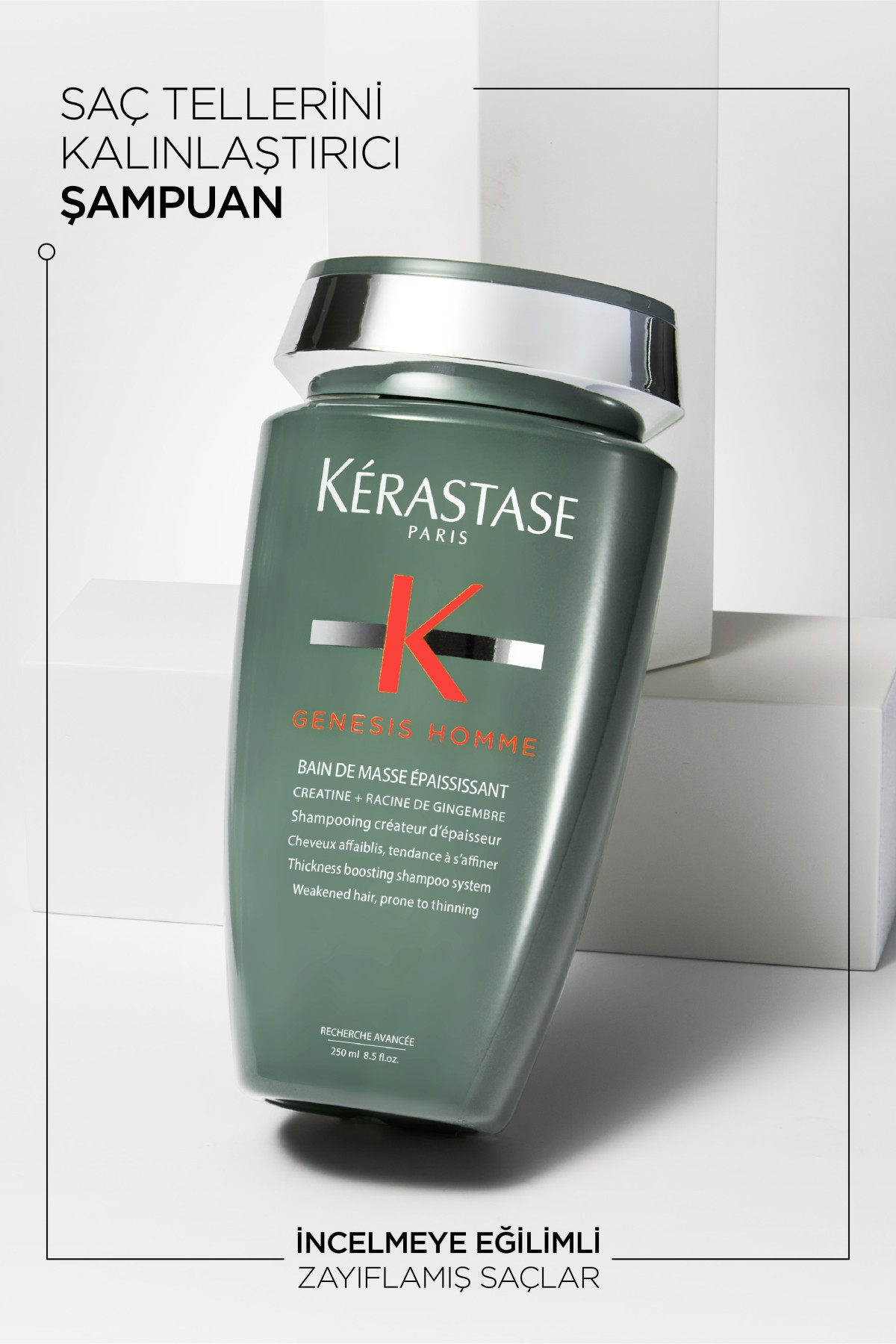 Kerastase Genesis Homme Bain De Masse Saç Dökülme Önleyici Yoğunlaştırıcı Şampuan 250 ml