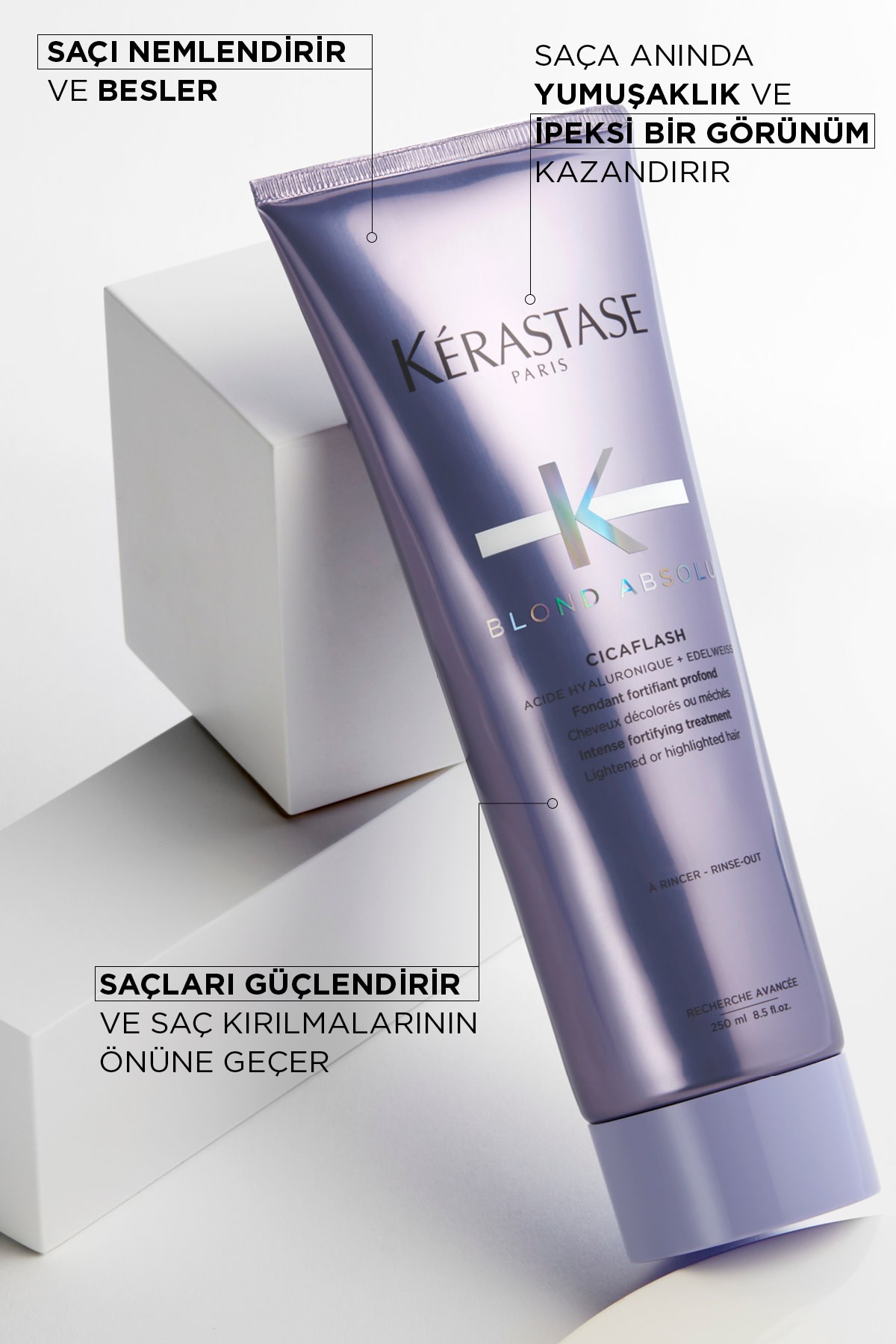 Kerastase Blond Absolu- Daha Güçlü Sarı ve Yenilenmiş Saçlar İçin Hyalüronik Saç Bakım Seti 3'lü