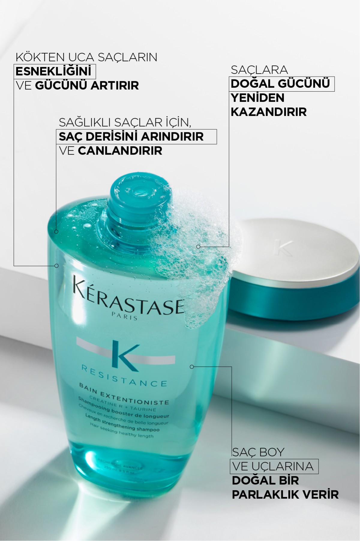 Kerastase Resistance Bain Extentioniste Daha Sağlıklı Uzayan Güçlü Saçlar Için Onarıcı Şampuan 250 M