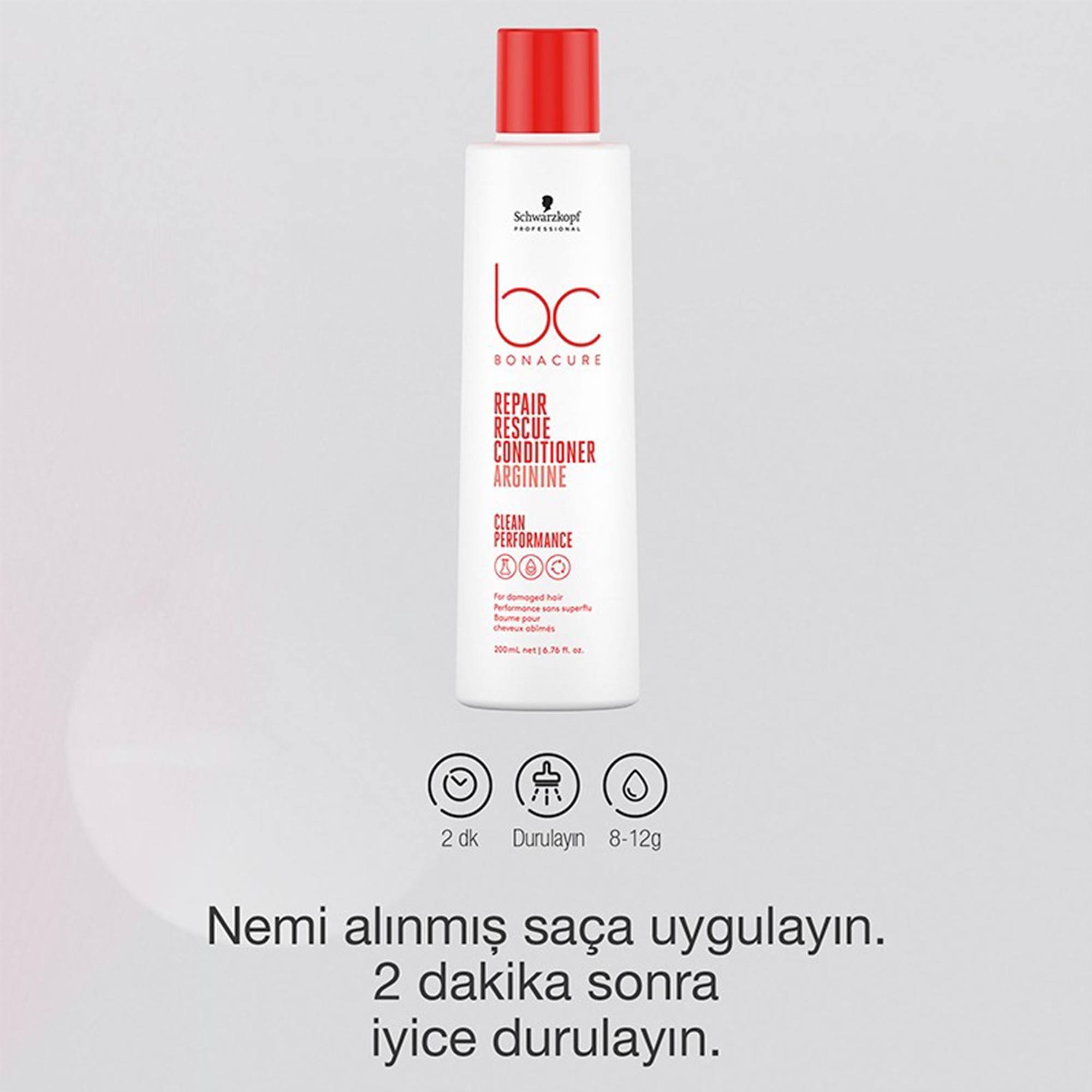 Bonacure Bc Clean Acil Kurtarma -Yıpranmış Saçlar İçin Saç Kremi 200ml