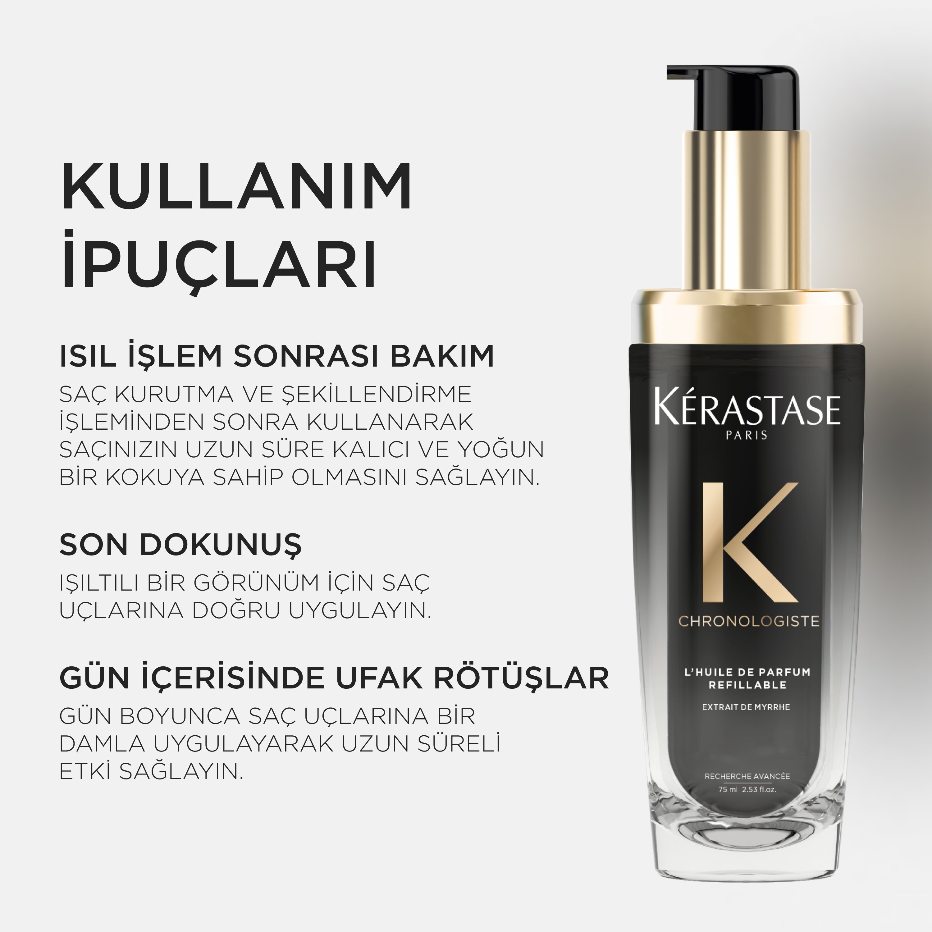 Kerastase Chronologiste Yeniden Doldurulabilir Parfümlü Besleyici Saç Bakım Yağı 75ml