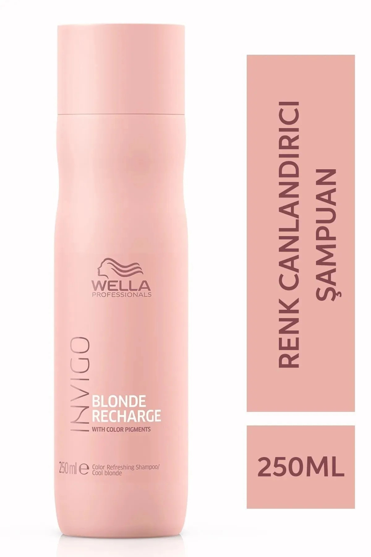 Wella Invigo Blonde Recharge Beyaz ve Gri saçlar İçin Renk Koruyucu Turunculaşma Karşıtı Mor-Silver Şampuan250 ml