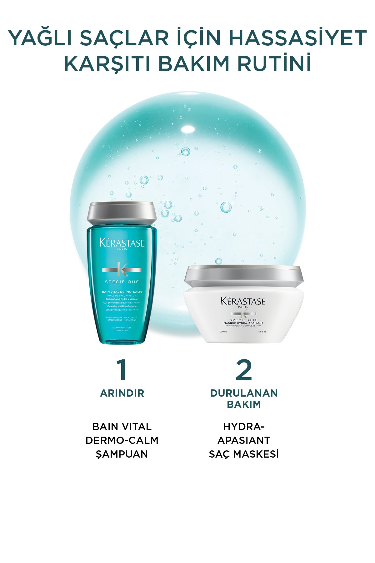 Kerastase Specifique  Yağlı Saçlar İçin Hassasiyet Karşıtı 2'li Set Şampuan 250 ml+Maske 200 ml